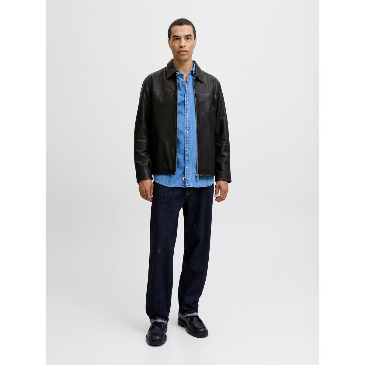 Veste En Cuir black, JACK & JONES