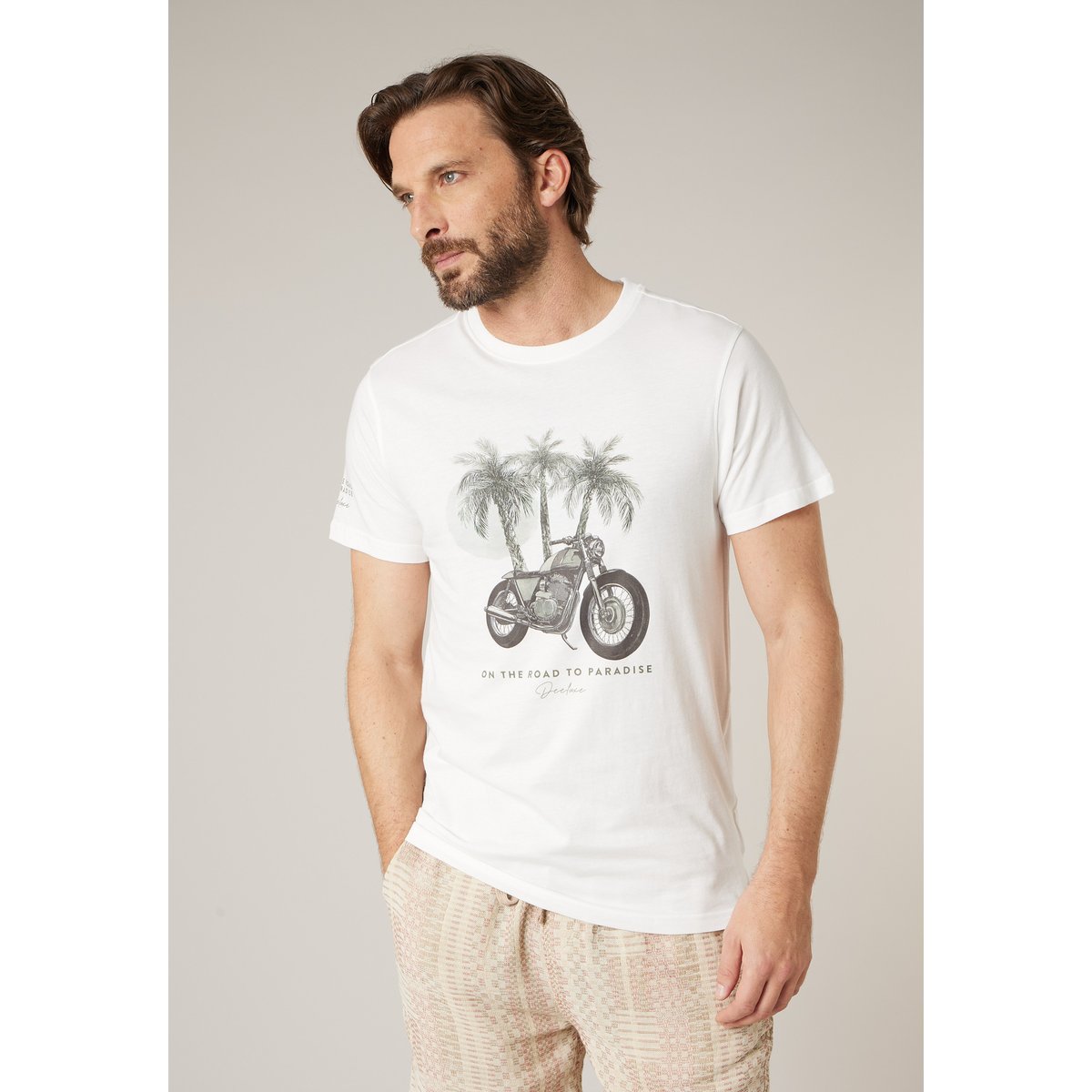 T-shirt homme coton SUNDERLAND natural, DEELUXE