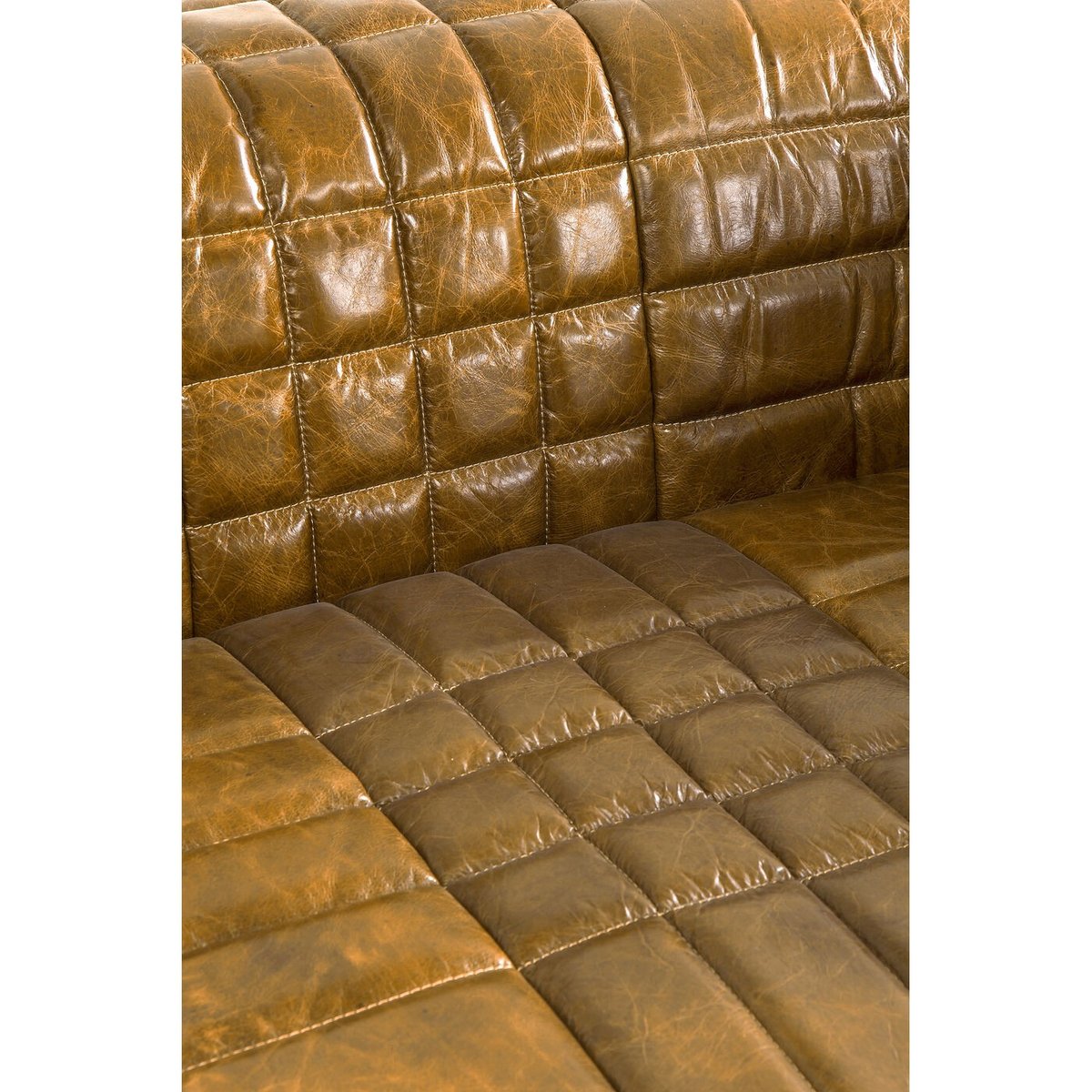 Canapé 3 places en cuir, SQUARE DANCE marron, KARE DESIGN