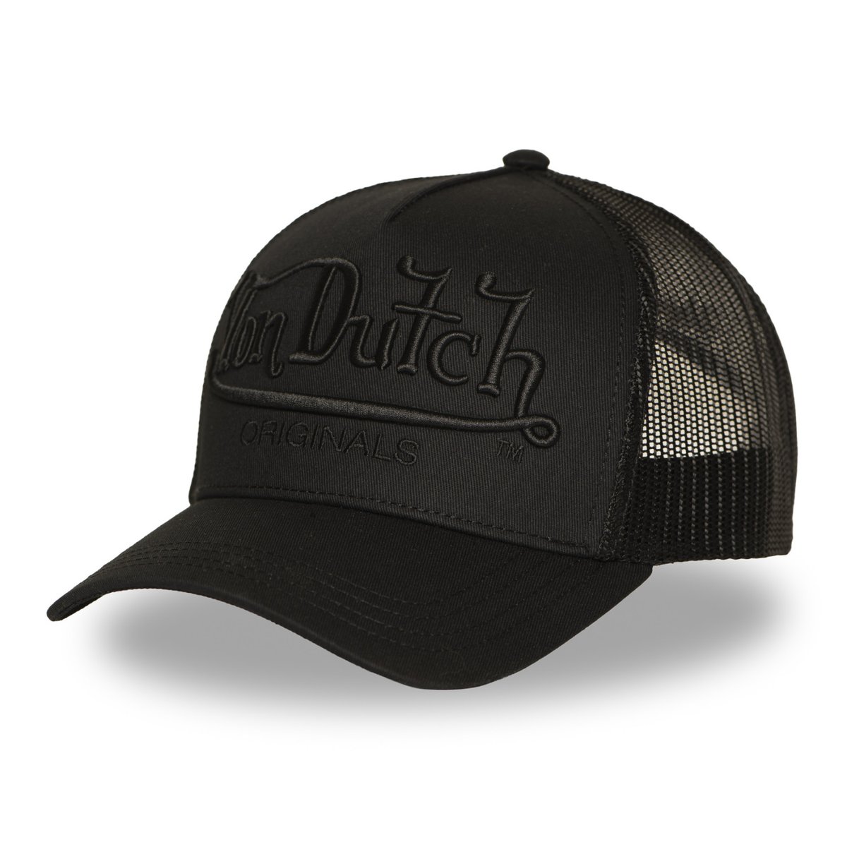 Casquette trucker EMBROIDERY noir, VON DUTCH