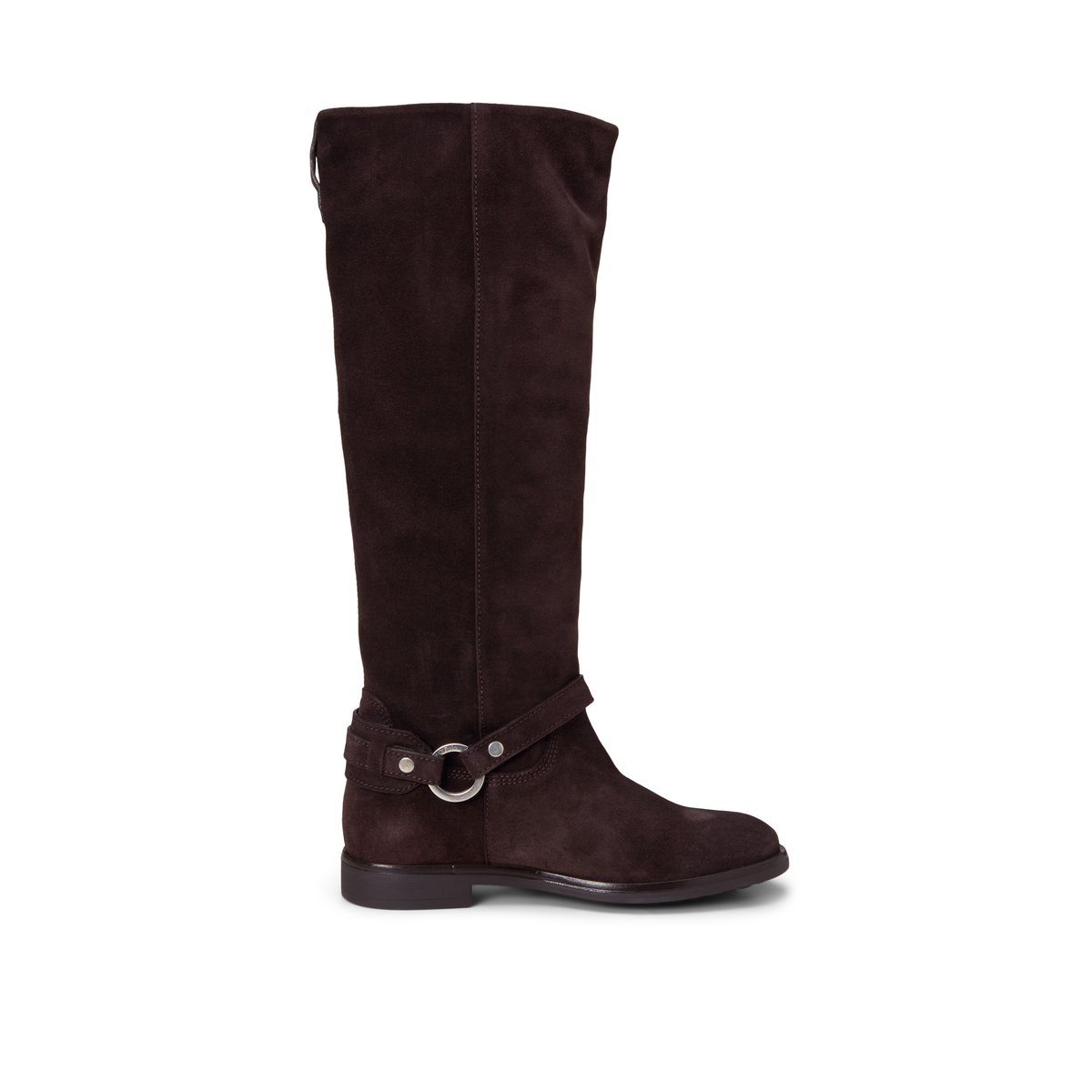 Bottes modèle Wendy en cuir velours souple marron foncé, MARC O'POLO