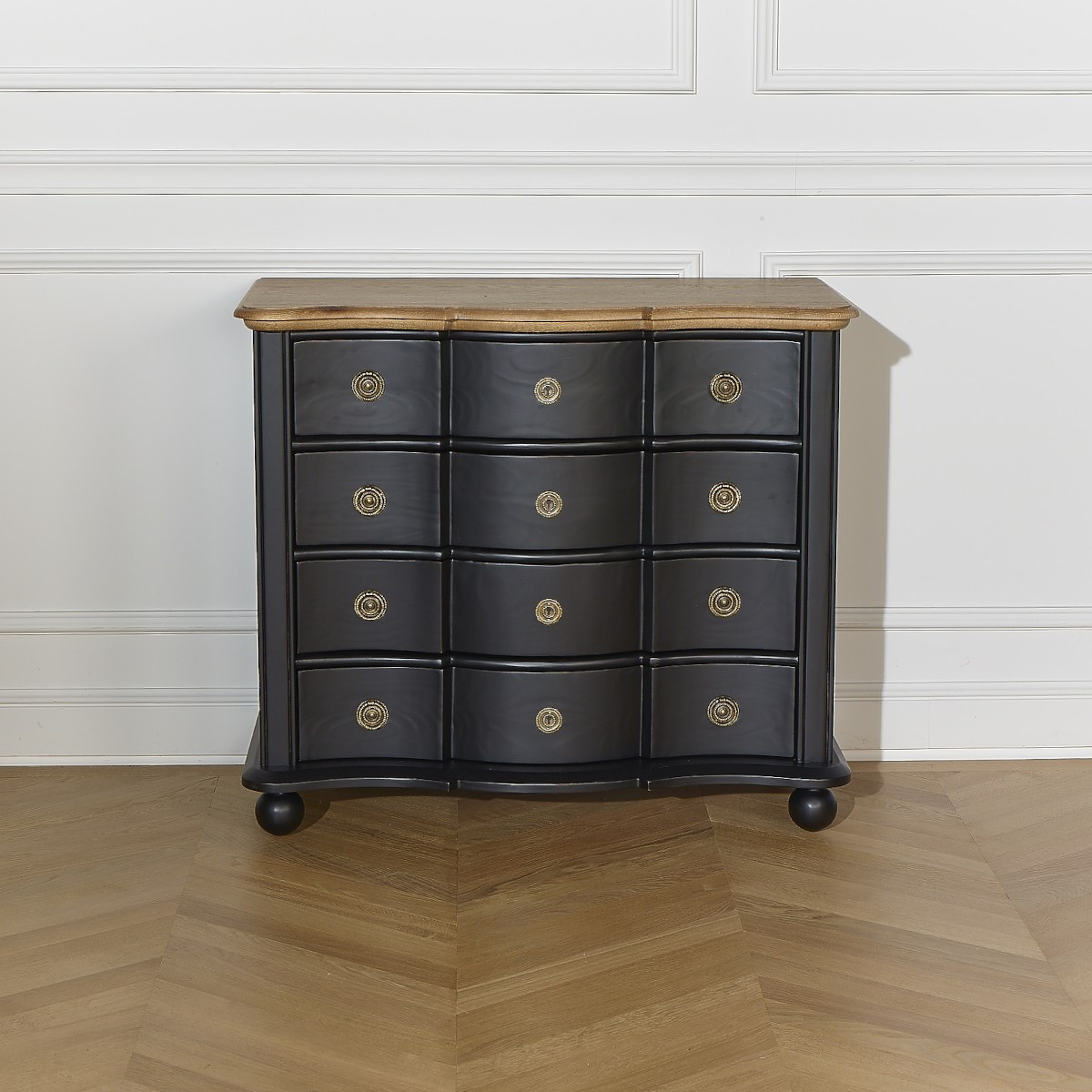 Commode 4 tiroirs DIANA noir, ROBIN DES BOIS