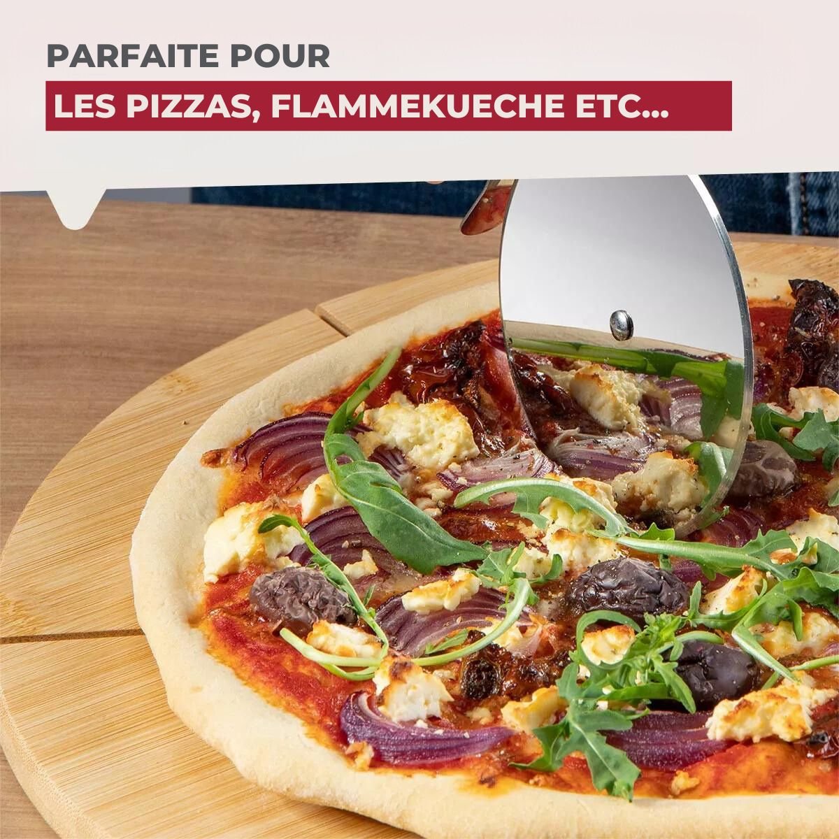 Set de 2 planches à pizza en bois BOISSELERIE bois, FACKELMANN