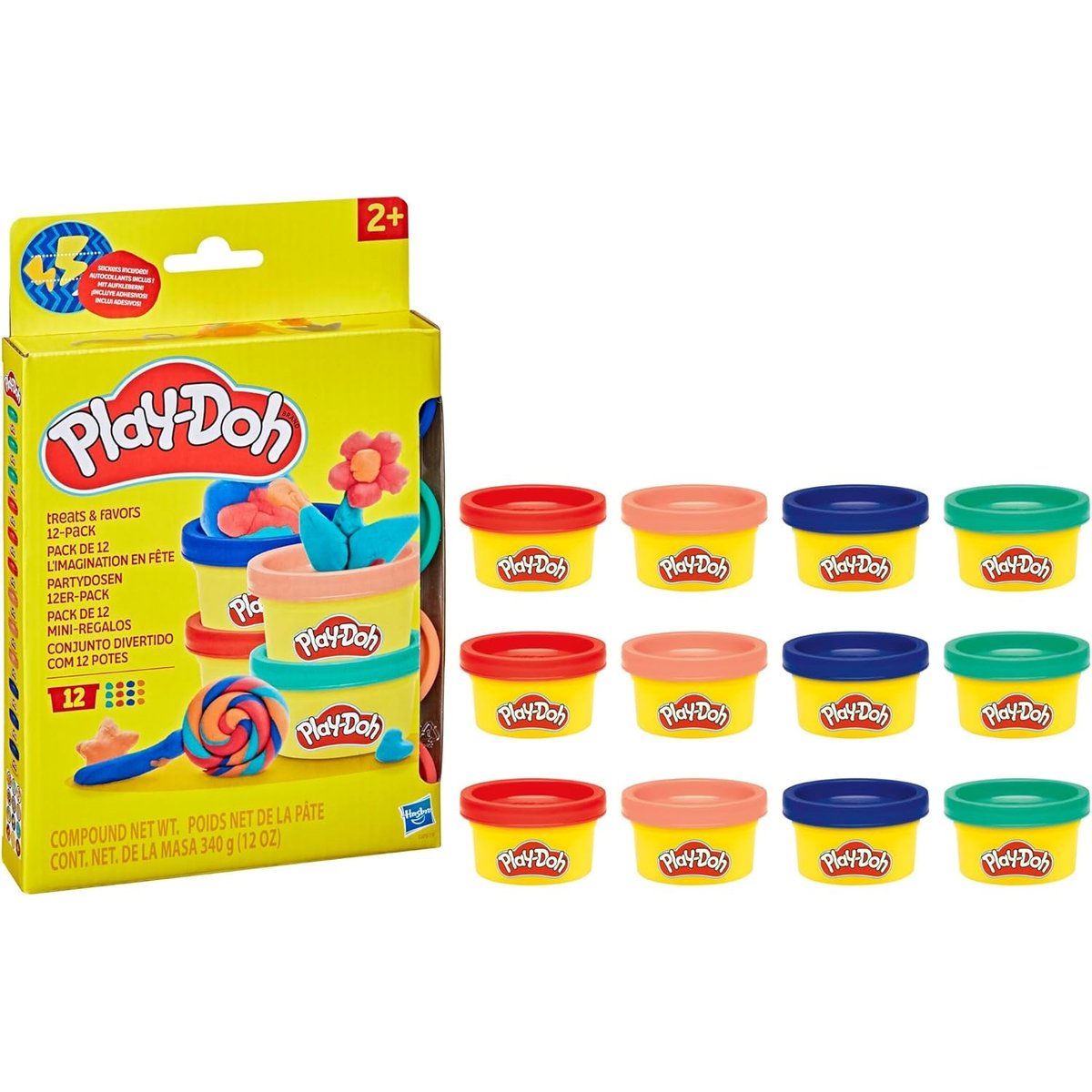 Coffret de 12 pots de pâte à Modeler multicolore, HASBRO