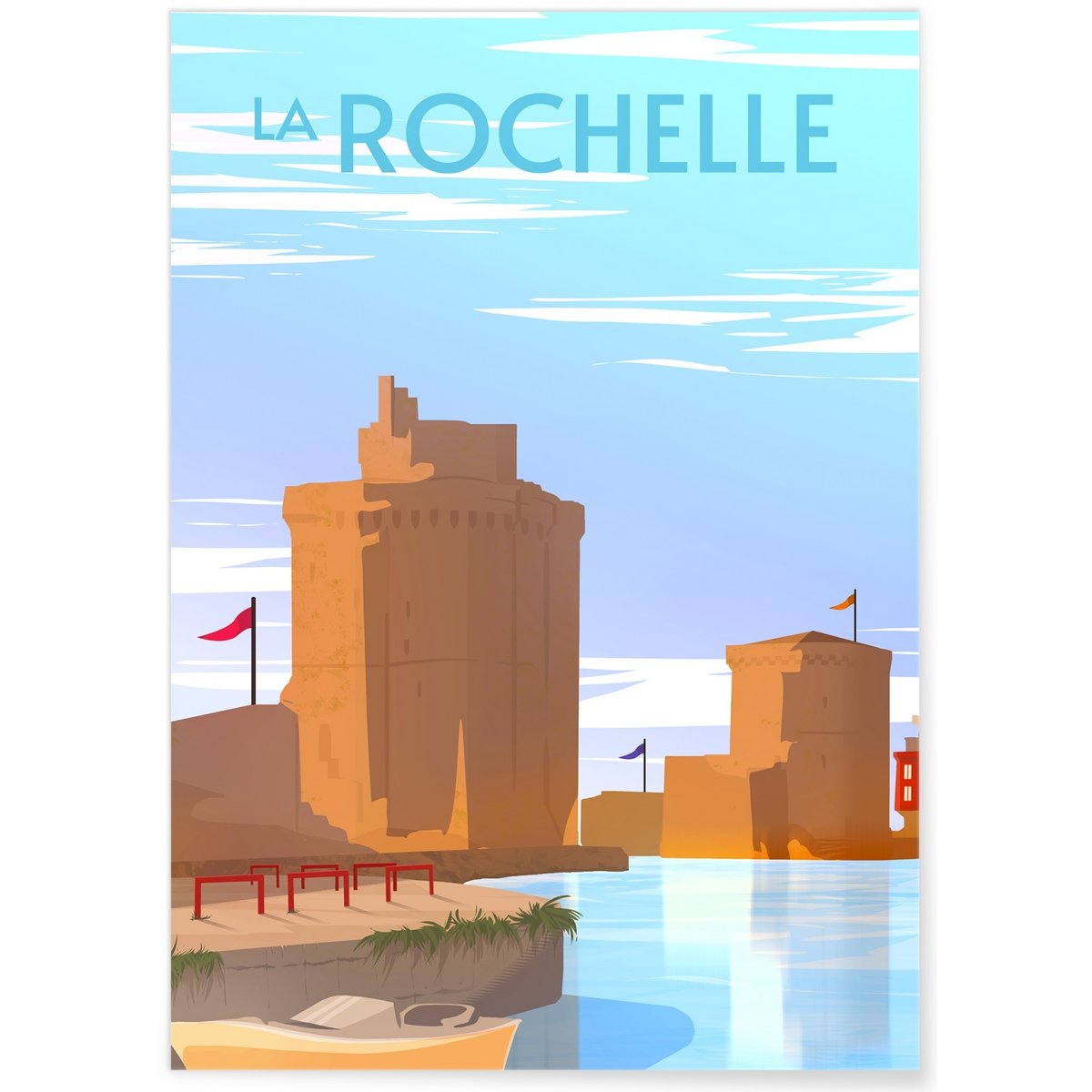 Affiche ville La Rochelle blanc, L'AFFICHERIE