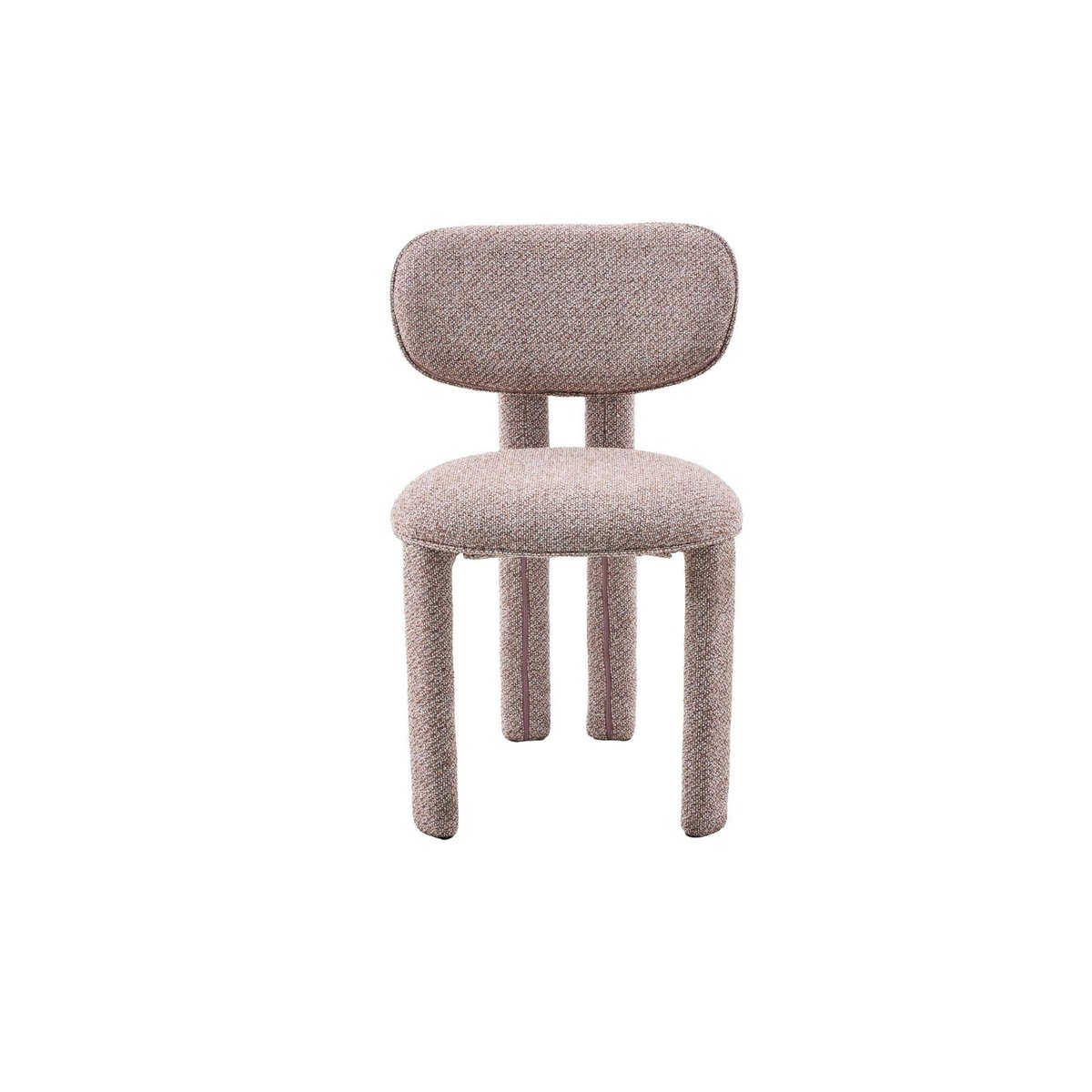 Chaise en tissu à pieds ronds (lot de 2) CORTINA rose, PIER IMPORT