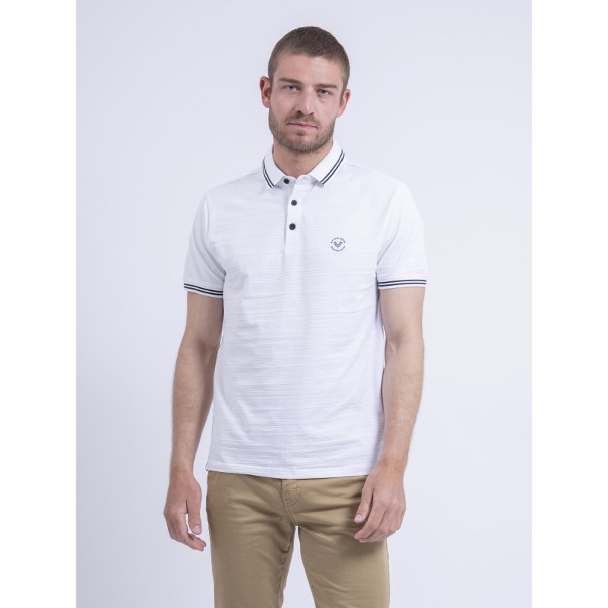 Polo Manches Courtes Pur Coton Pilias blanc, RITCHIE