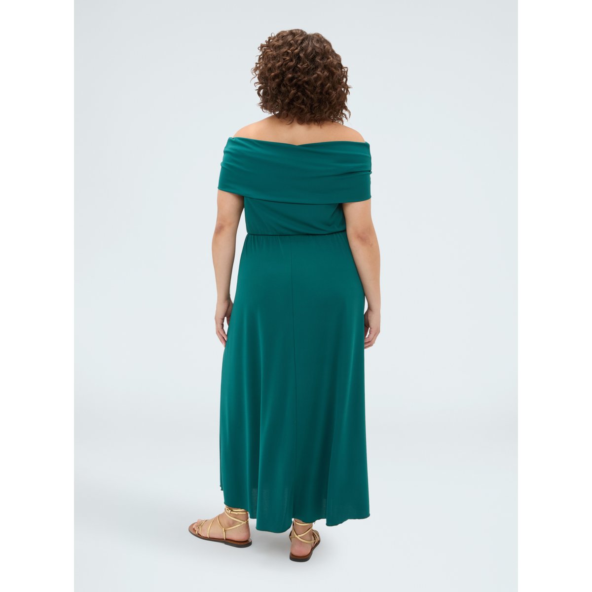 Robe longue Chill épaules dénudées vert, FIORELLA RUBINO