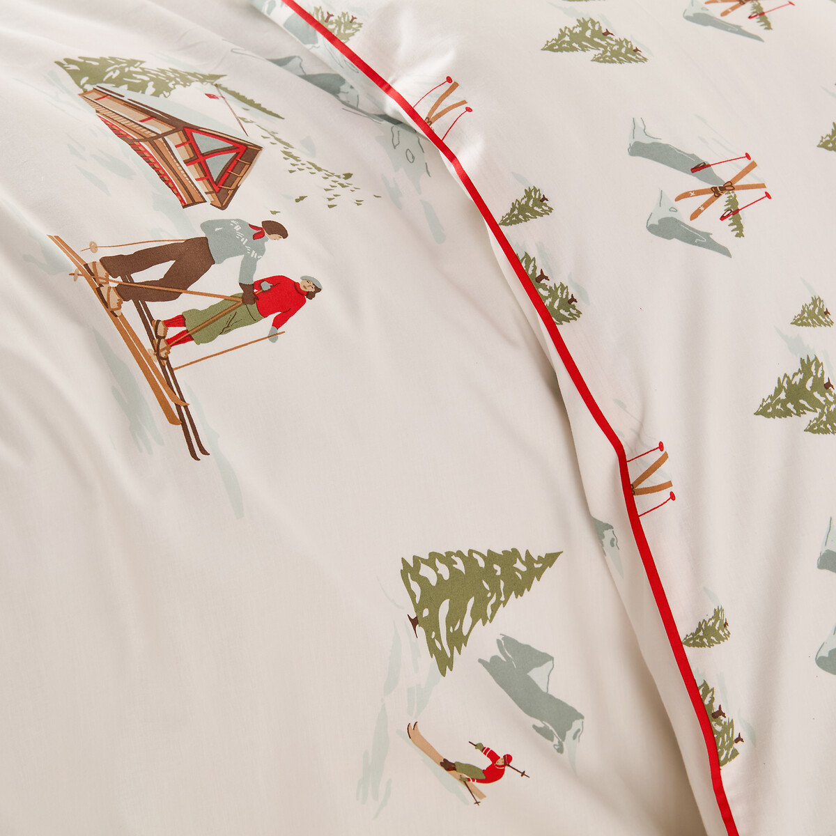 Housse de couette en percale de coton, Alpes imprimé, LA REDOUTE INTERIEURS