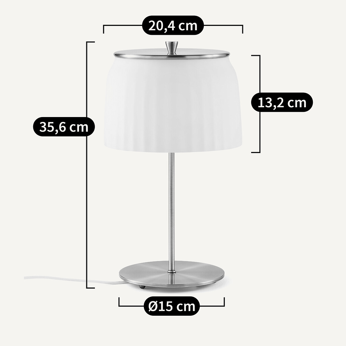 Lampe sur pied opaline Canelé opaline, AM.PM
