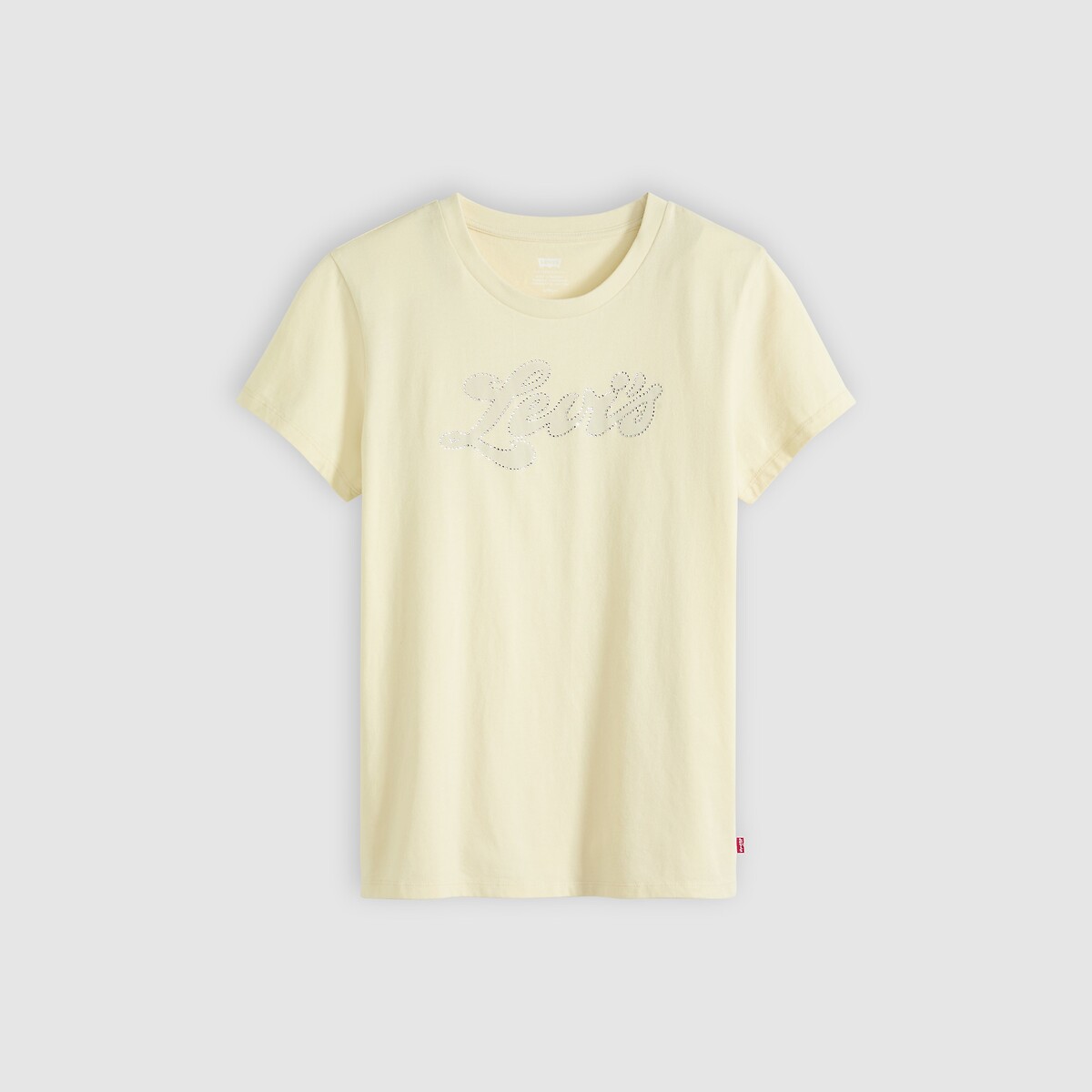 Tshirt col rond manches courtes logo jaune beige, LEVI'S