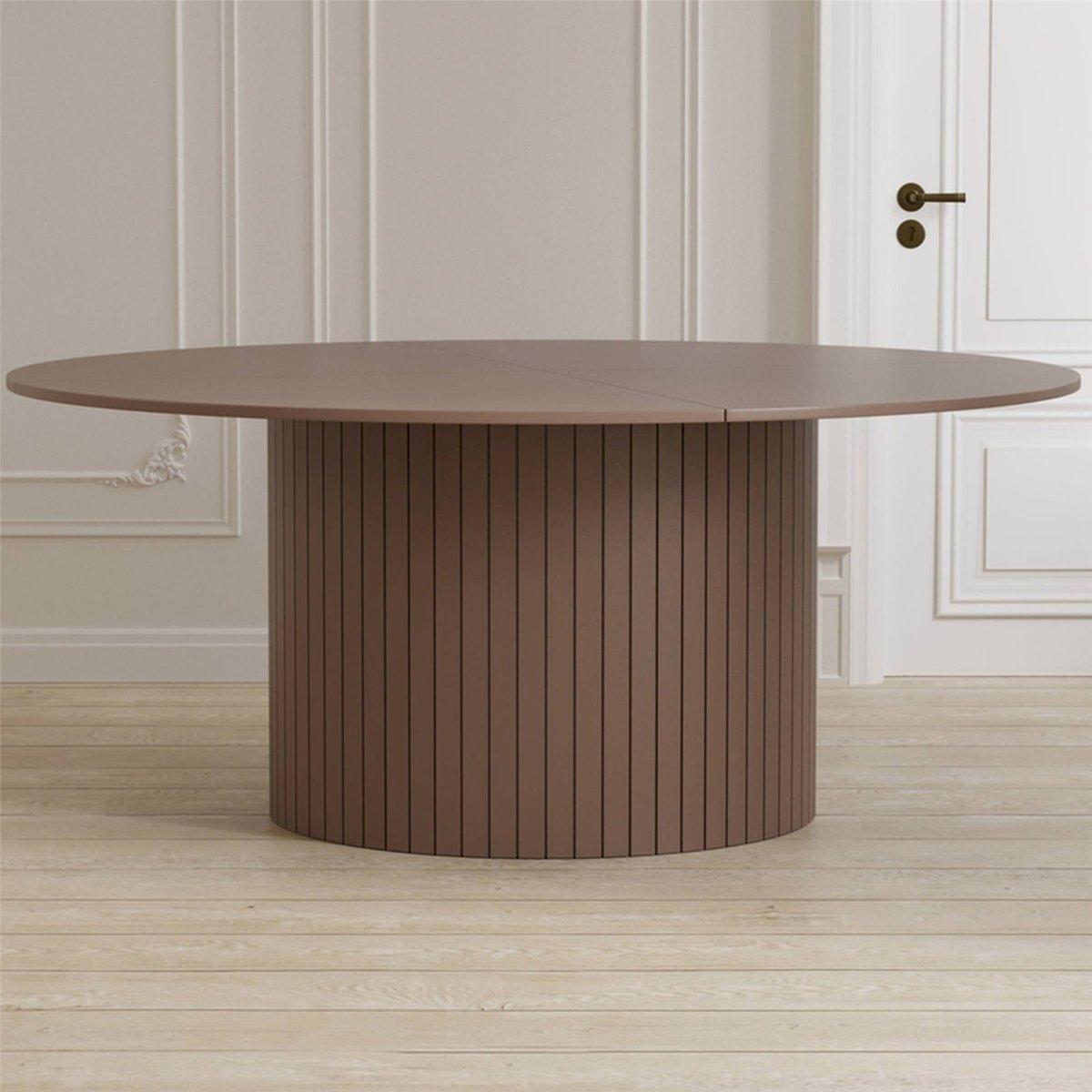Table à manger ronde collection HYDROWN marron, RECOLLECTION