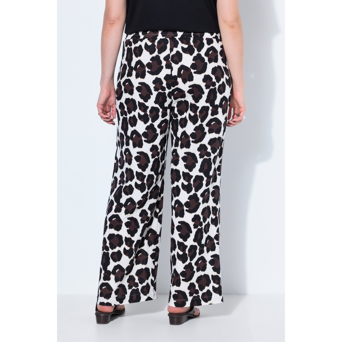 Pantalon jambes larges, mousseline blanc crème, STUDIO UNTOLD