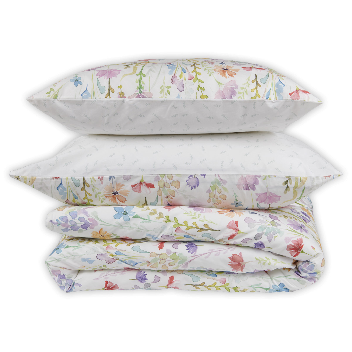 Housse De Couette Percale De Coton - SOPHIE fleurs, TRADITION DES VOSGES