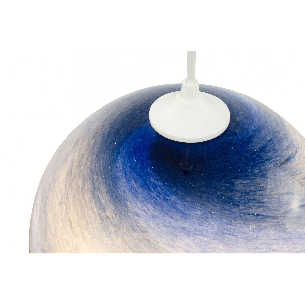 Suspension en verre soufflé, ASTROLIS PMLampe à poser en verre et métal, ASTROLIS bleu, C-CREATION