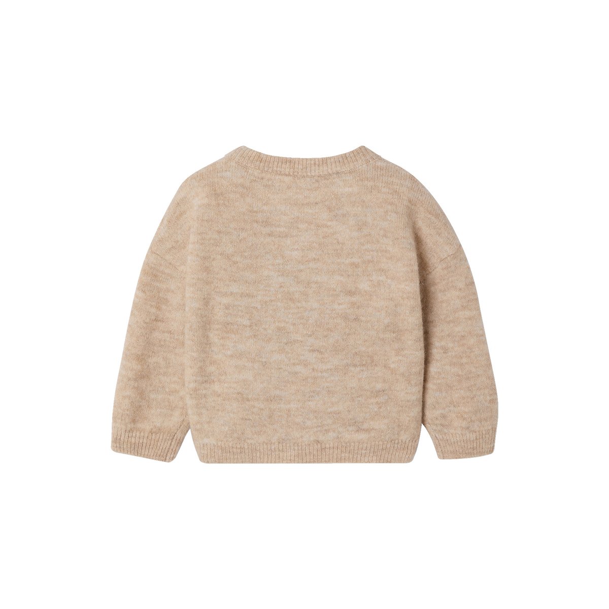 Pull manches longues beige chiné, VERTBAUDET