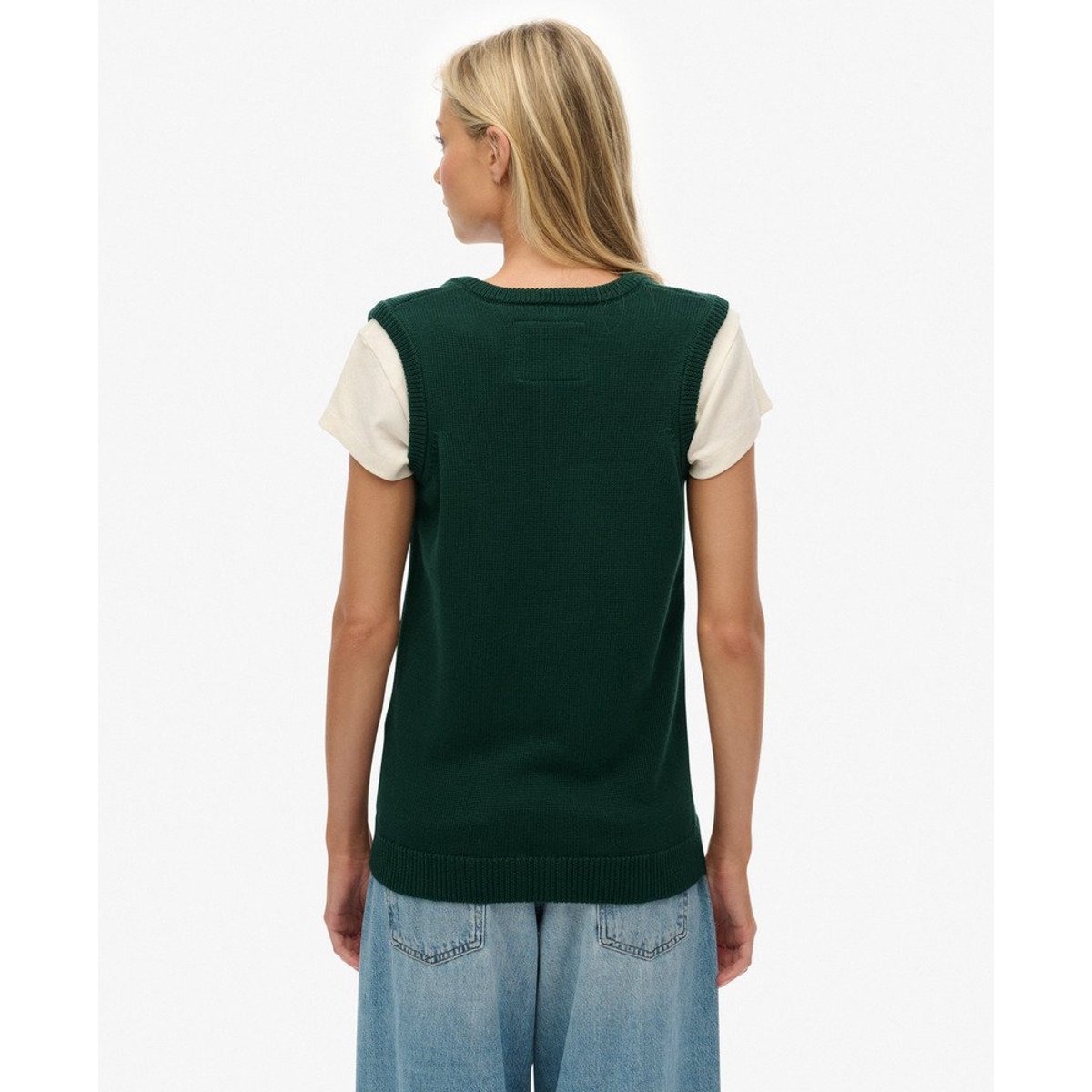 Débardeur en Maille Athletic Essentials vert émail, SUPERDRY