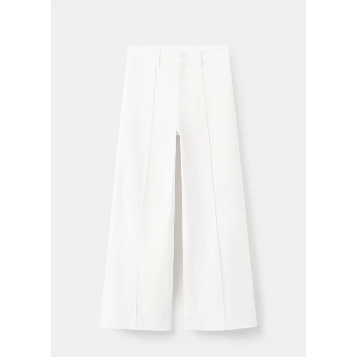 Jean large taille haute blanc, MANGO
