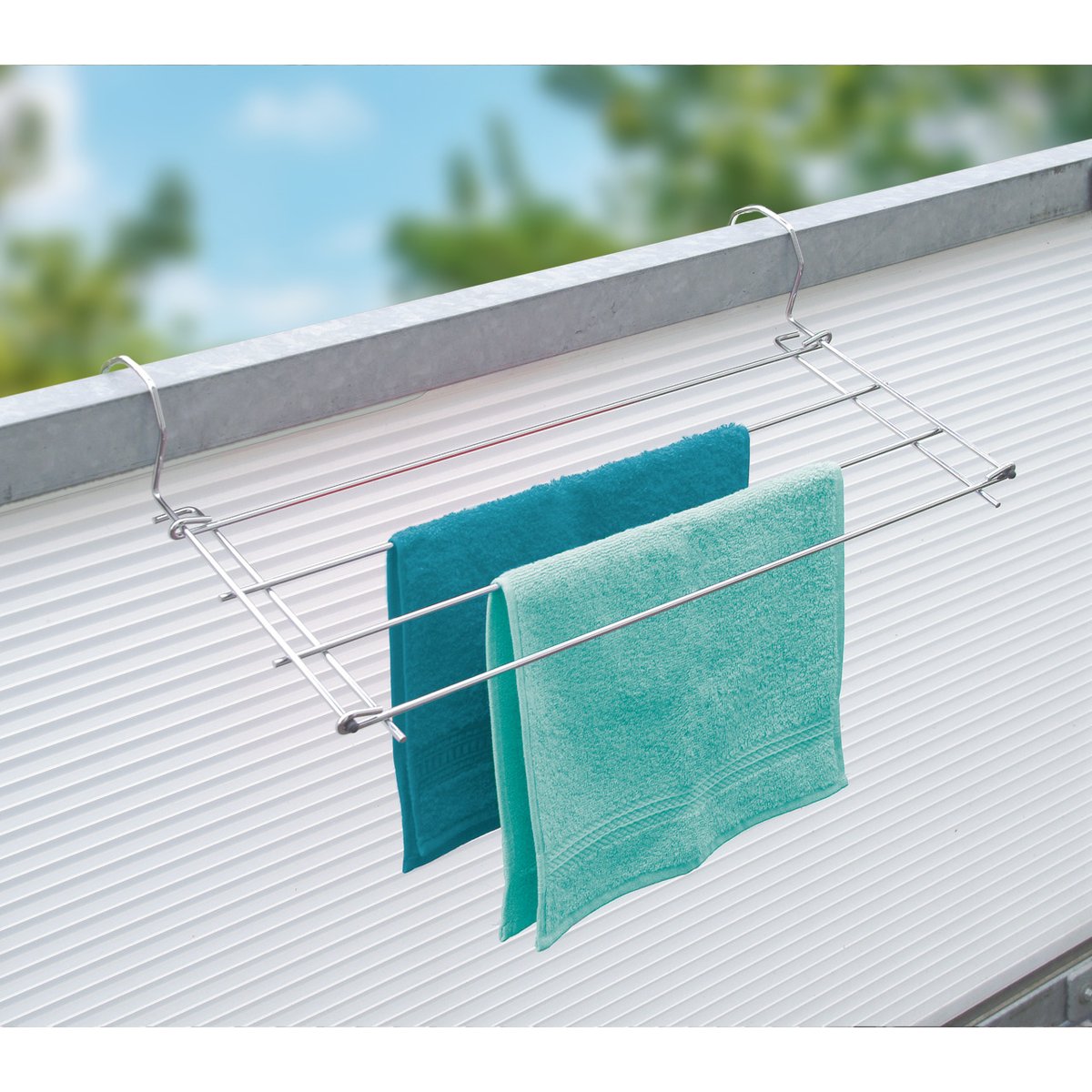 Etendoir à linge pour radiateur argent brillant, WENKO