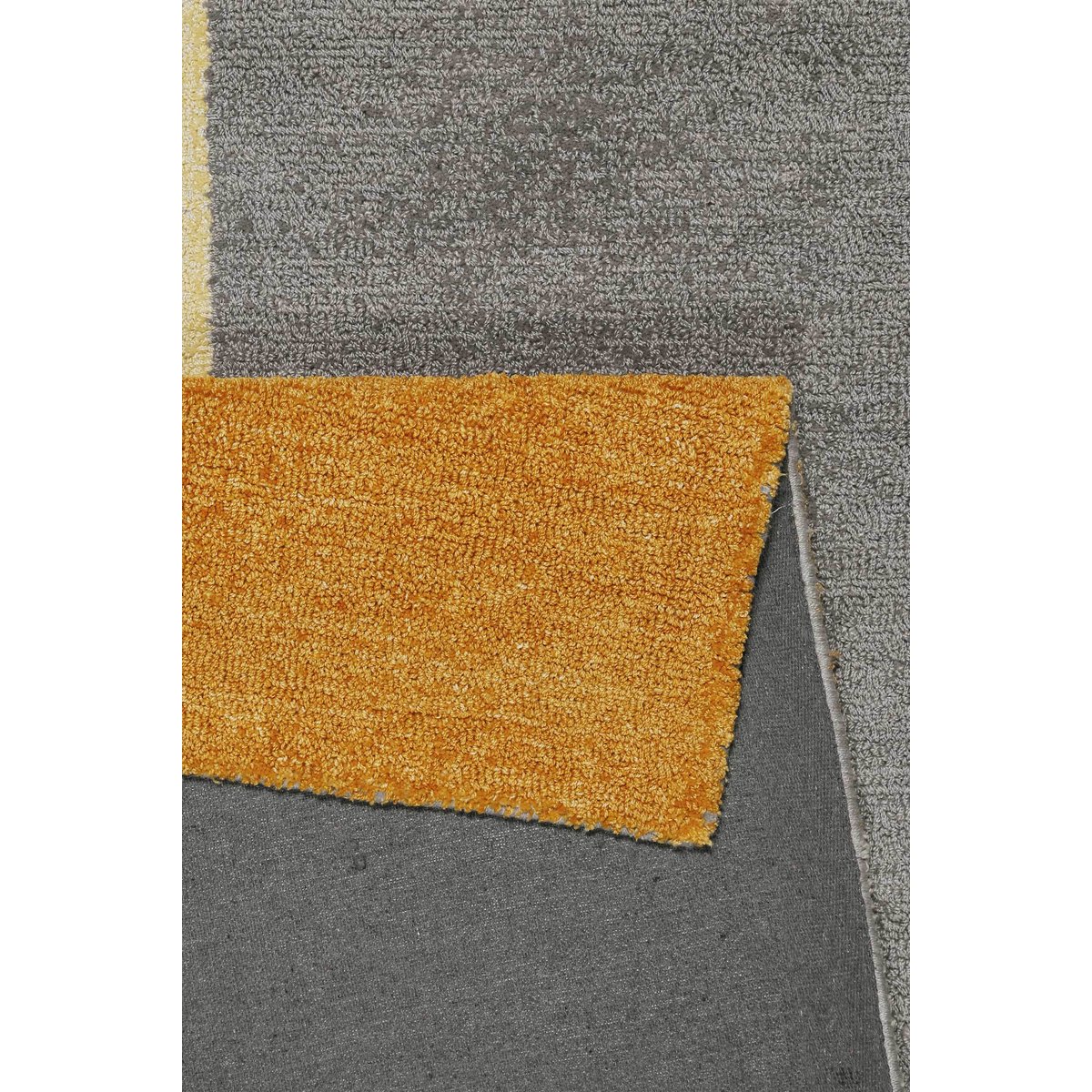 Tapis fait main motif inspiration 70's , Backup jaune, ESPRIT