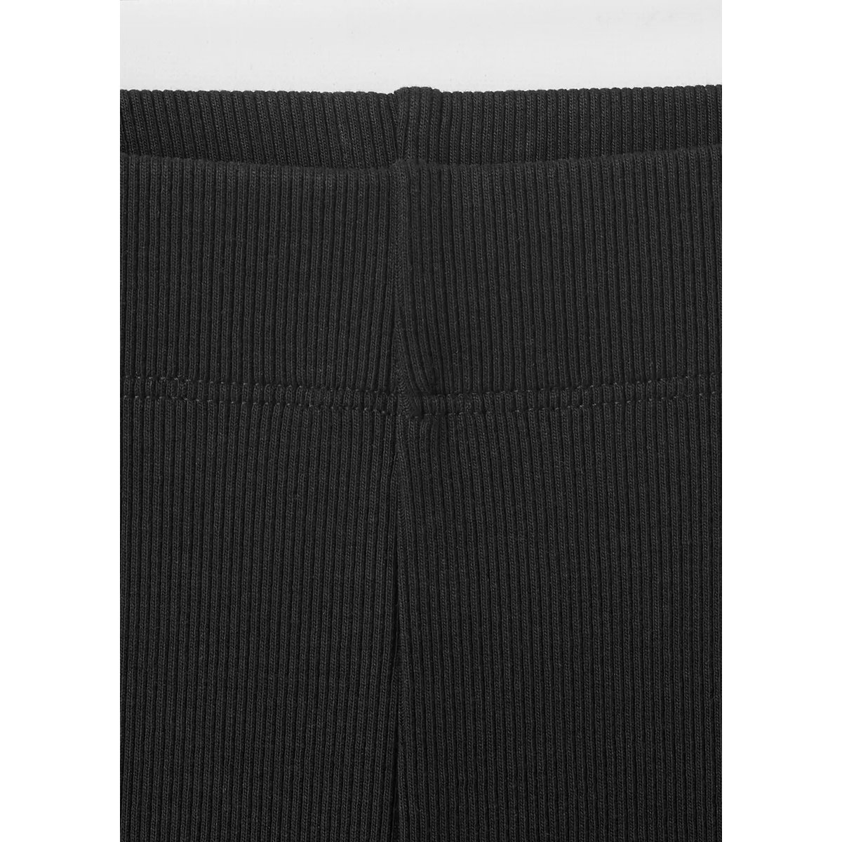 Pantalon flare en maille côtelée noir, MANGO KIDS