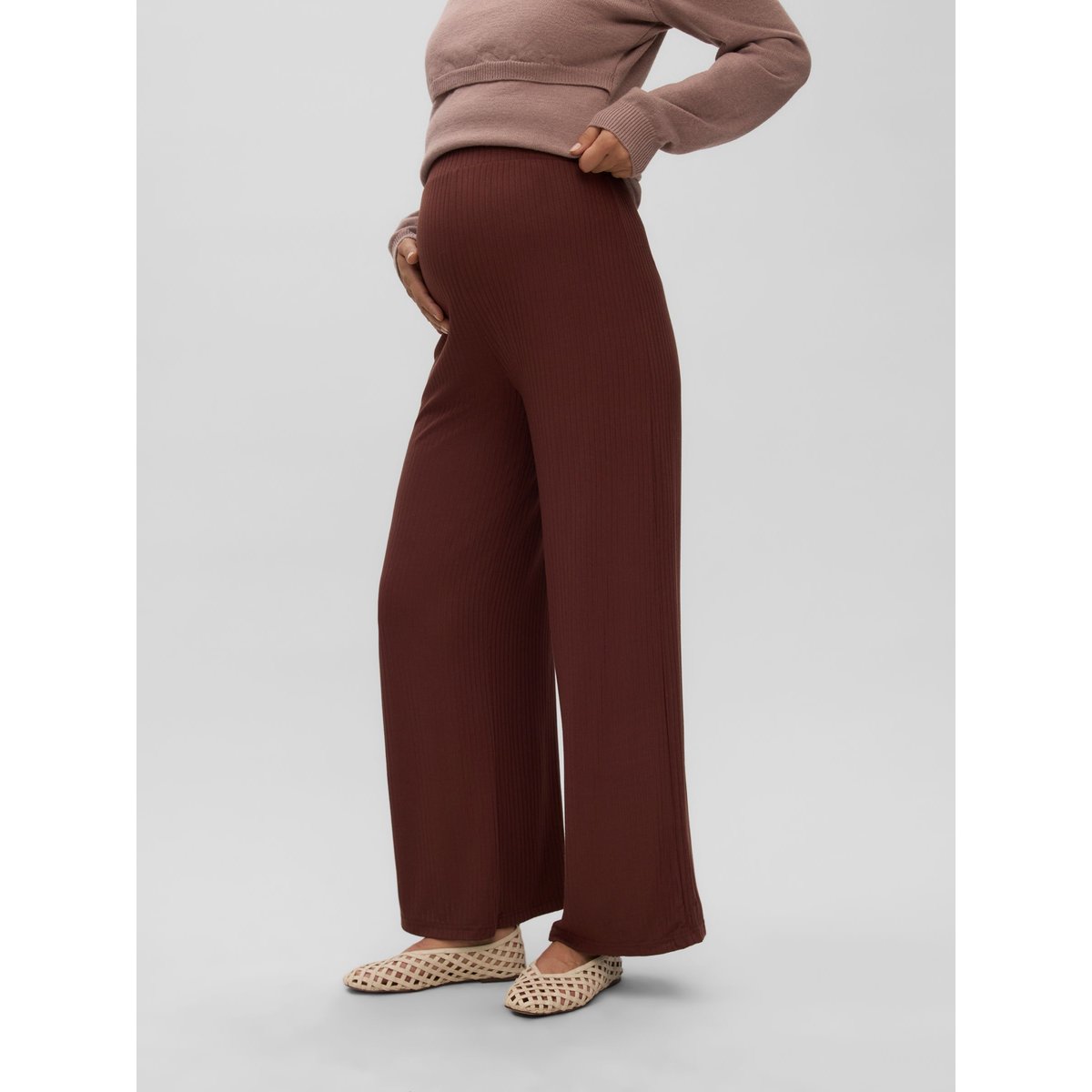 Pantalon brown stone, MAMA LICIOUS