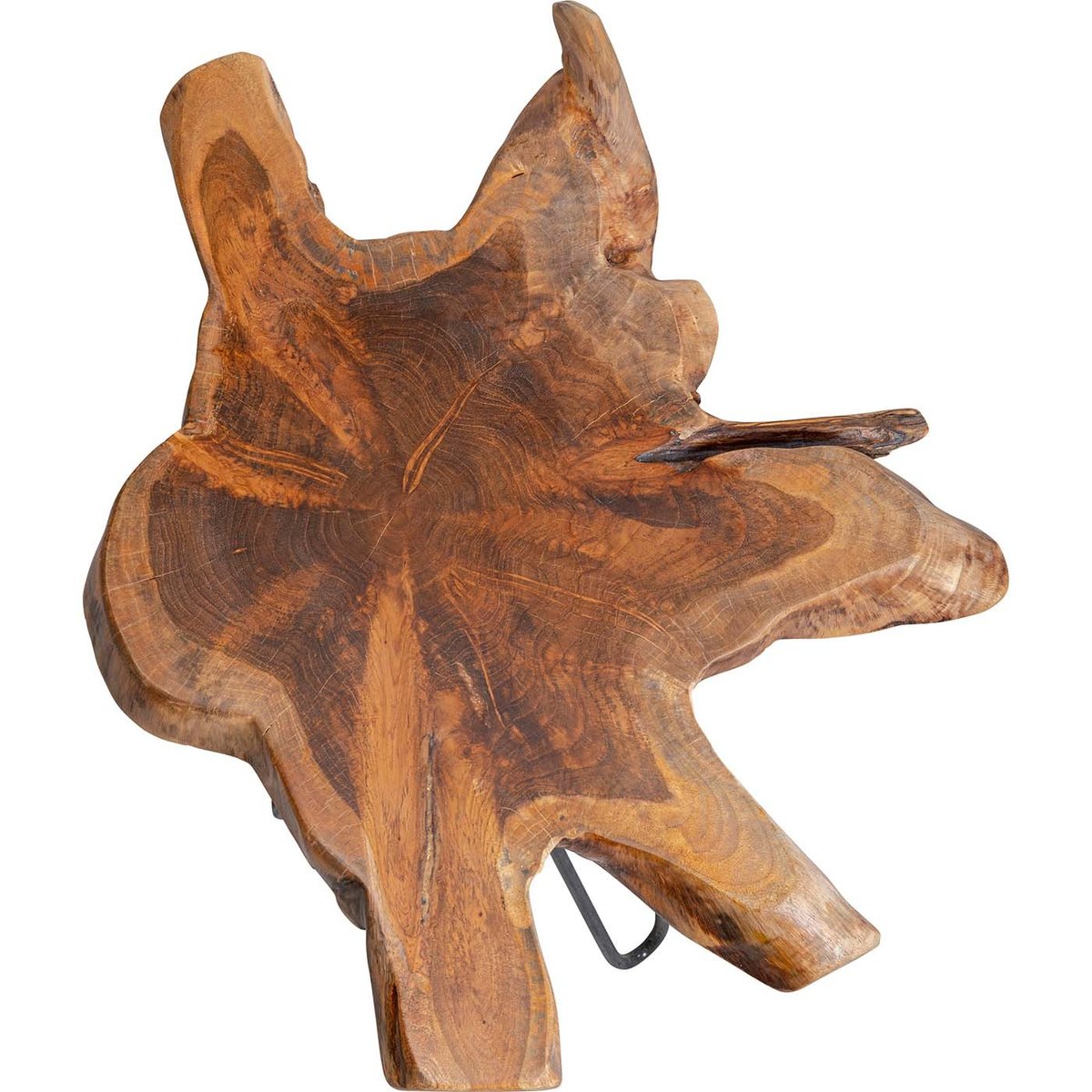 Table d'appoint en teck et acier, ASPEN bois, KARE DESIGN