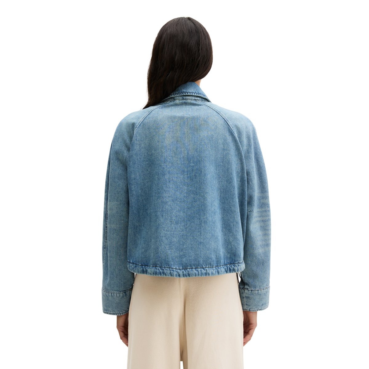 Blouson en jean relaxed en pur coton organique bleu clair, MARC O'POLO