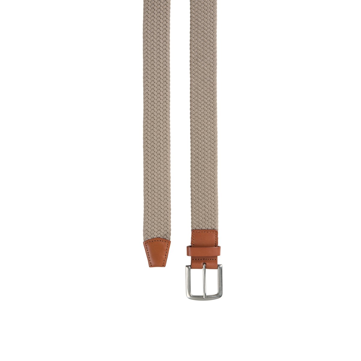 Ceinture tressée modèle Max en matière élastique et recyclée gris, MARC O'POLO