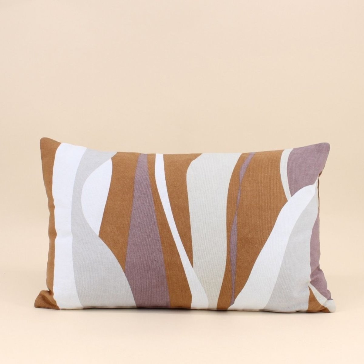 Coussin motifs organiques 30x50cm orange, ORNAMI