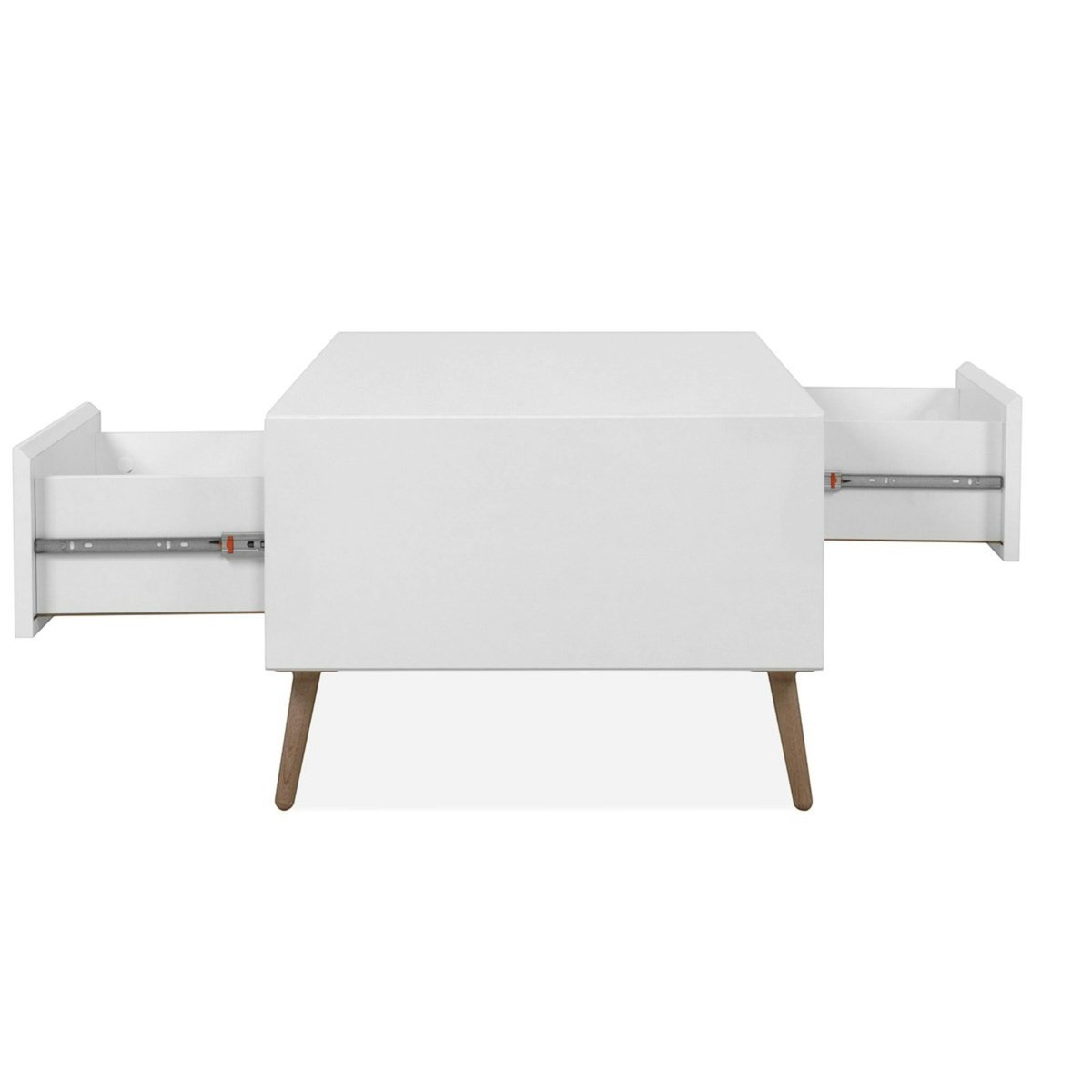 Table basse blanche avec rangement AVIO blanc, PIER IMPORT