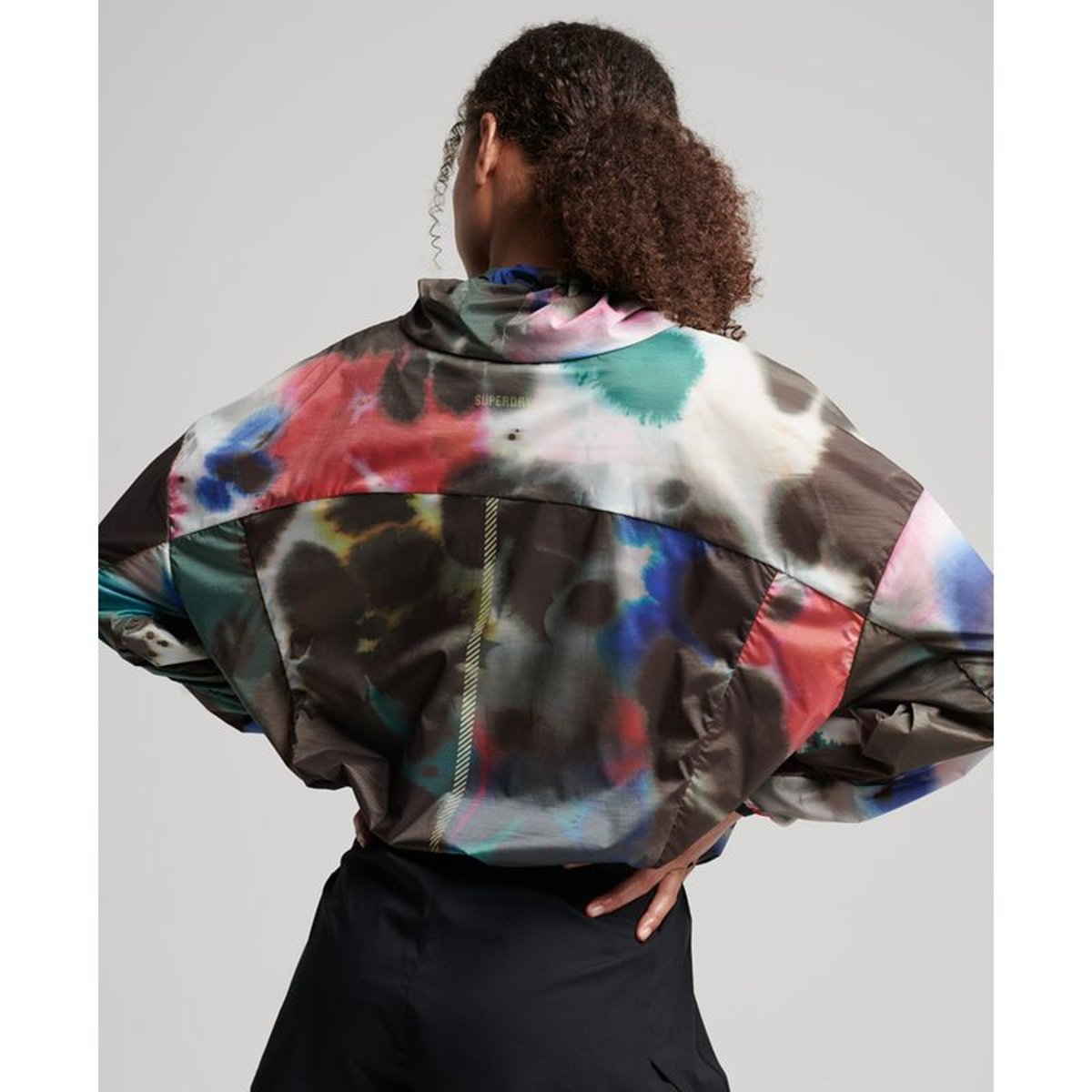 Veste de pluie légère Run encre abstraite grand format, SUPERDRY
