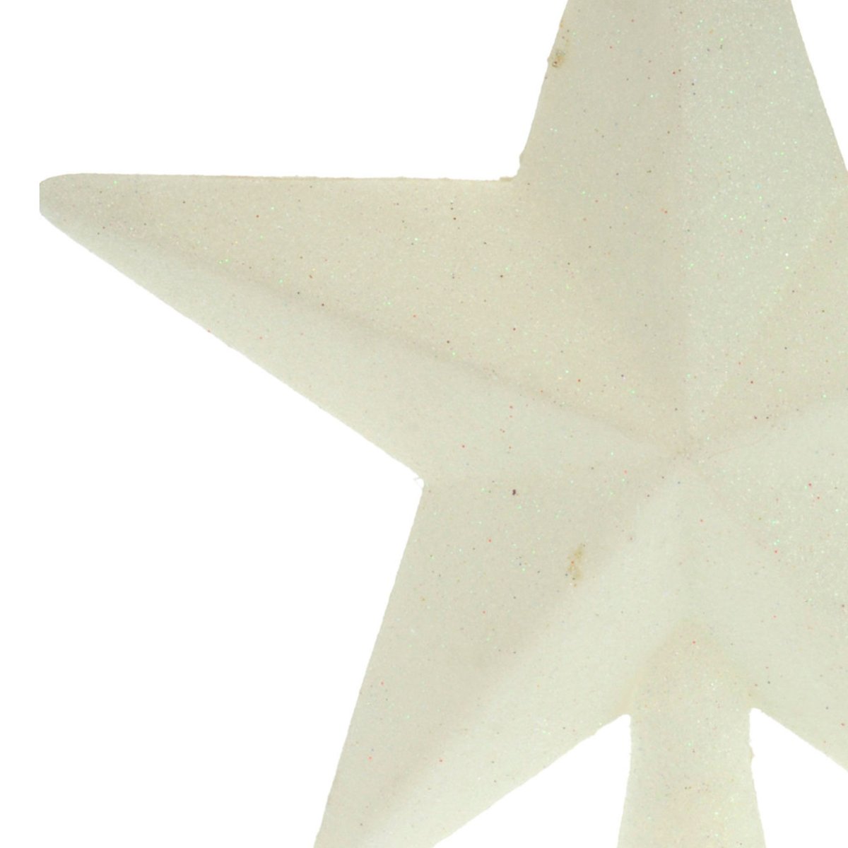 Cimier de sapin de noël Étoile blanche à paillettes blanc, WADIGA