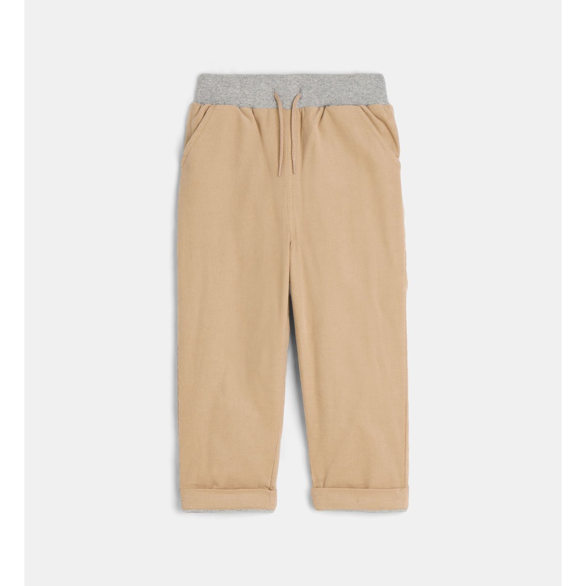 Pantalon droit touchou velours milleraies coton bio beige, CADET ROUSSELLE