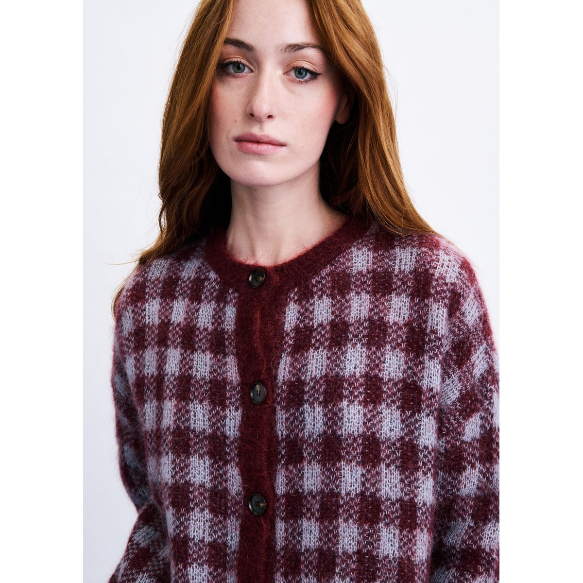 Cardigan Aomori en mohair AOMORI bordeaux, FRNCH