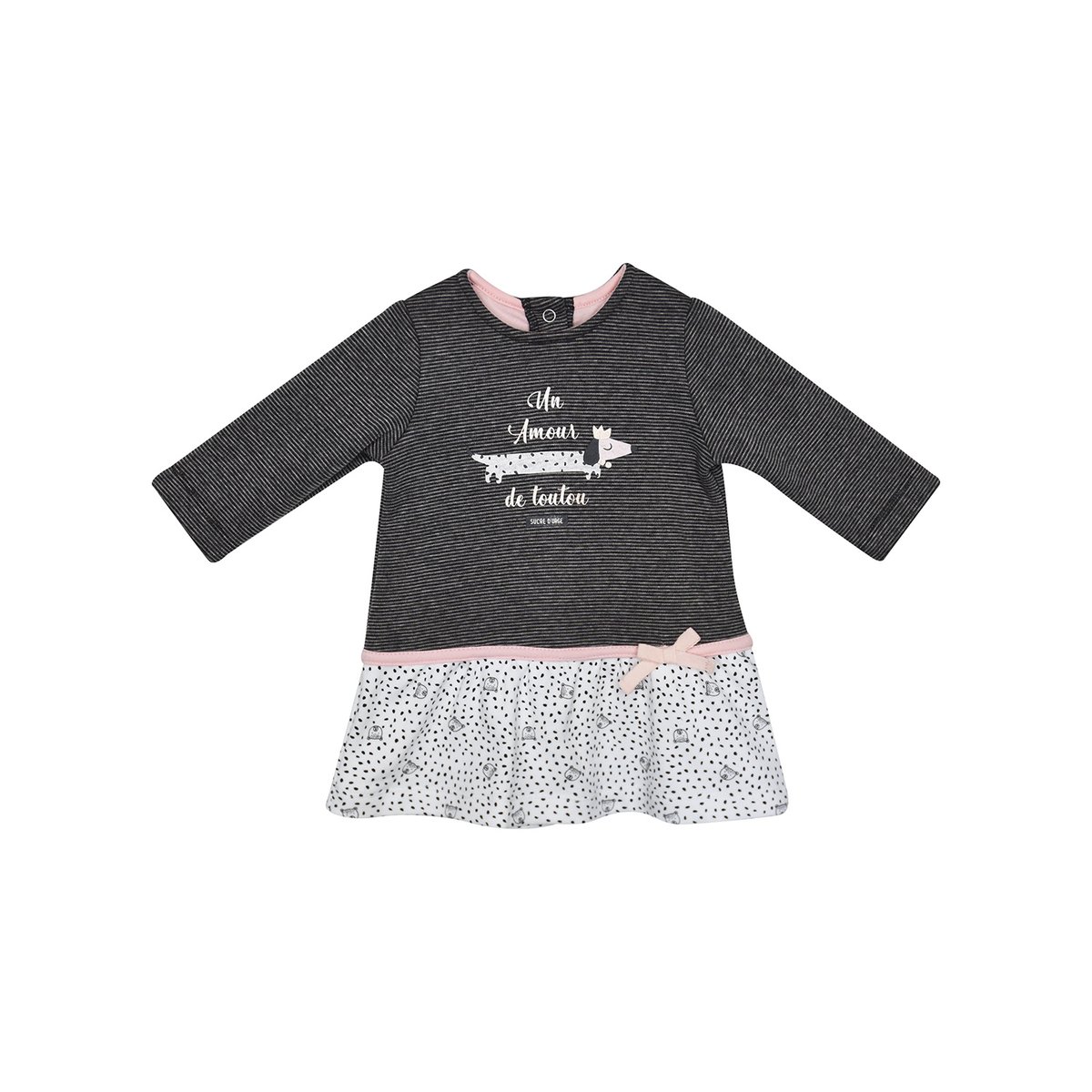 Robe bebe molleton fionna blanc, SUCRE D'ORGE