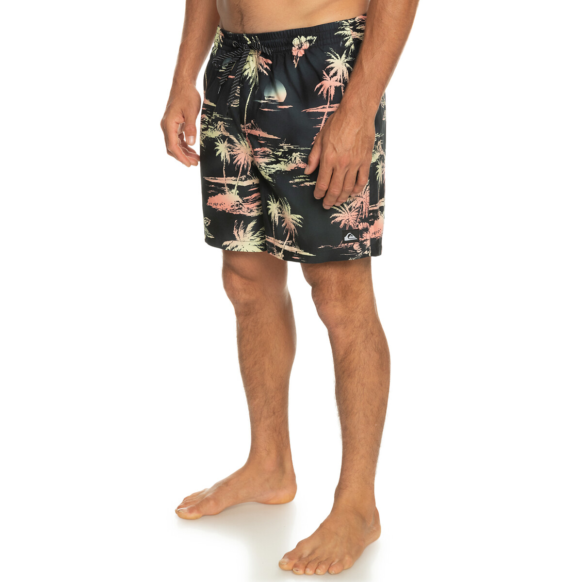 Short de bain imprimé imprimé noir, QUIKSILVER