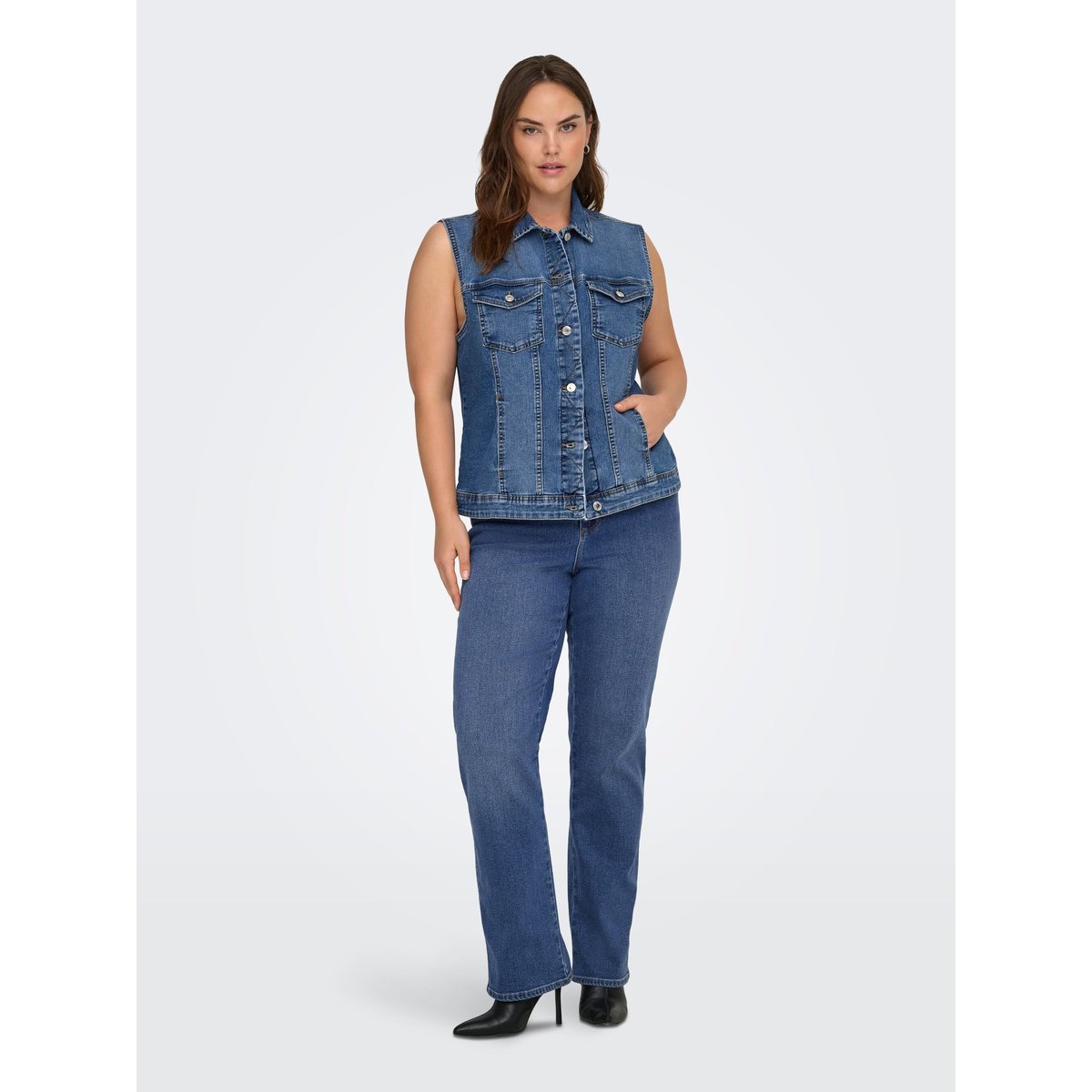 Trench Court bleue - medium blue denim, ONLY CARMAKOMA