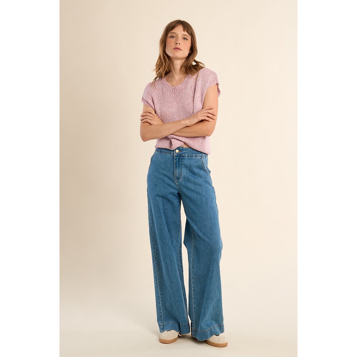 Pull manches courtes rose, MOLLY BRACKEN