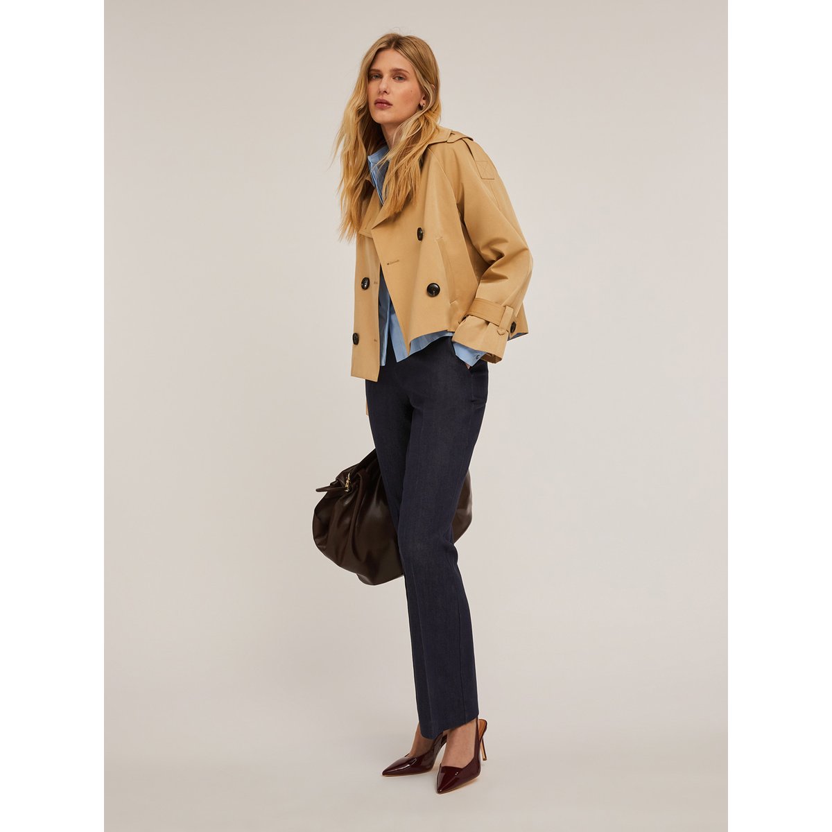 Jean flare taille haute bleu, MOTIVI