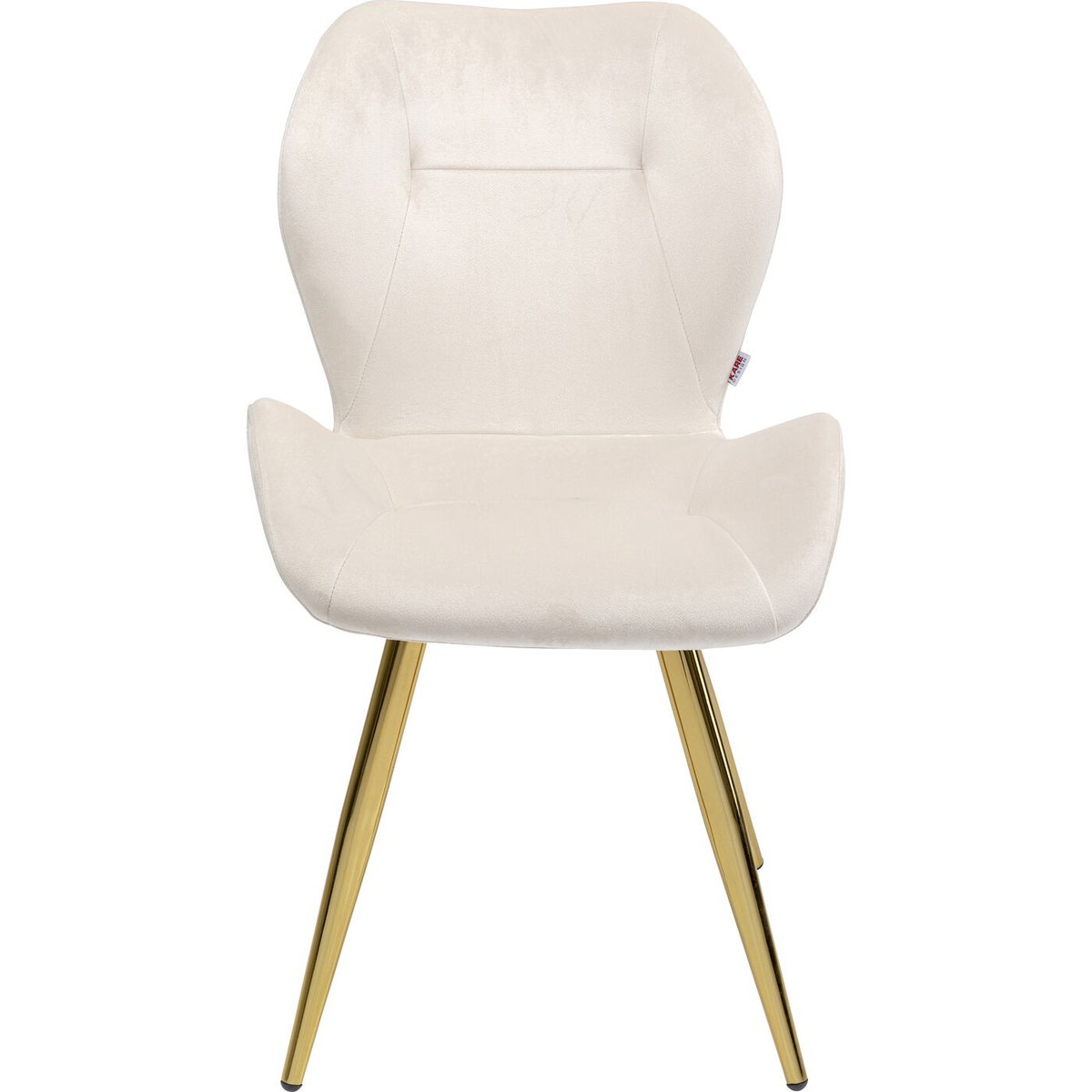 Chaise Viva velours marron et noir crème, KARE DESIGN
