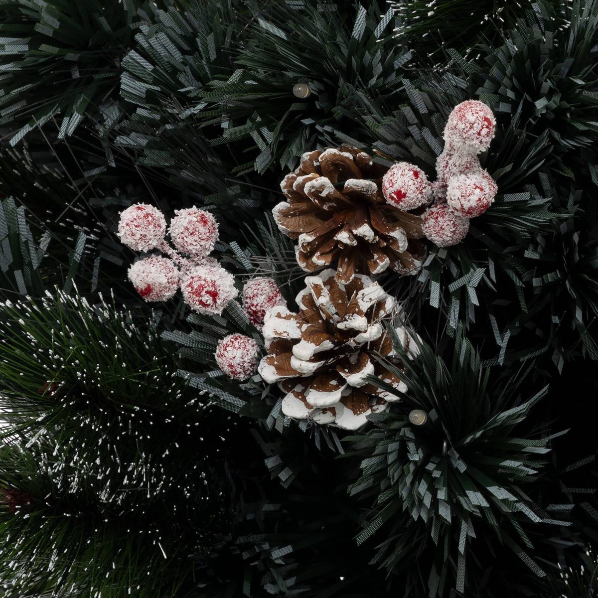 Sapin lumineux fibre optique Sofia 89 LED H120 cm vert, FEERIC LIGHTS & CHRISTMAS