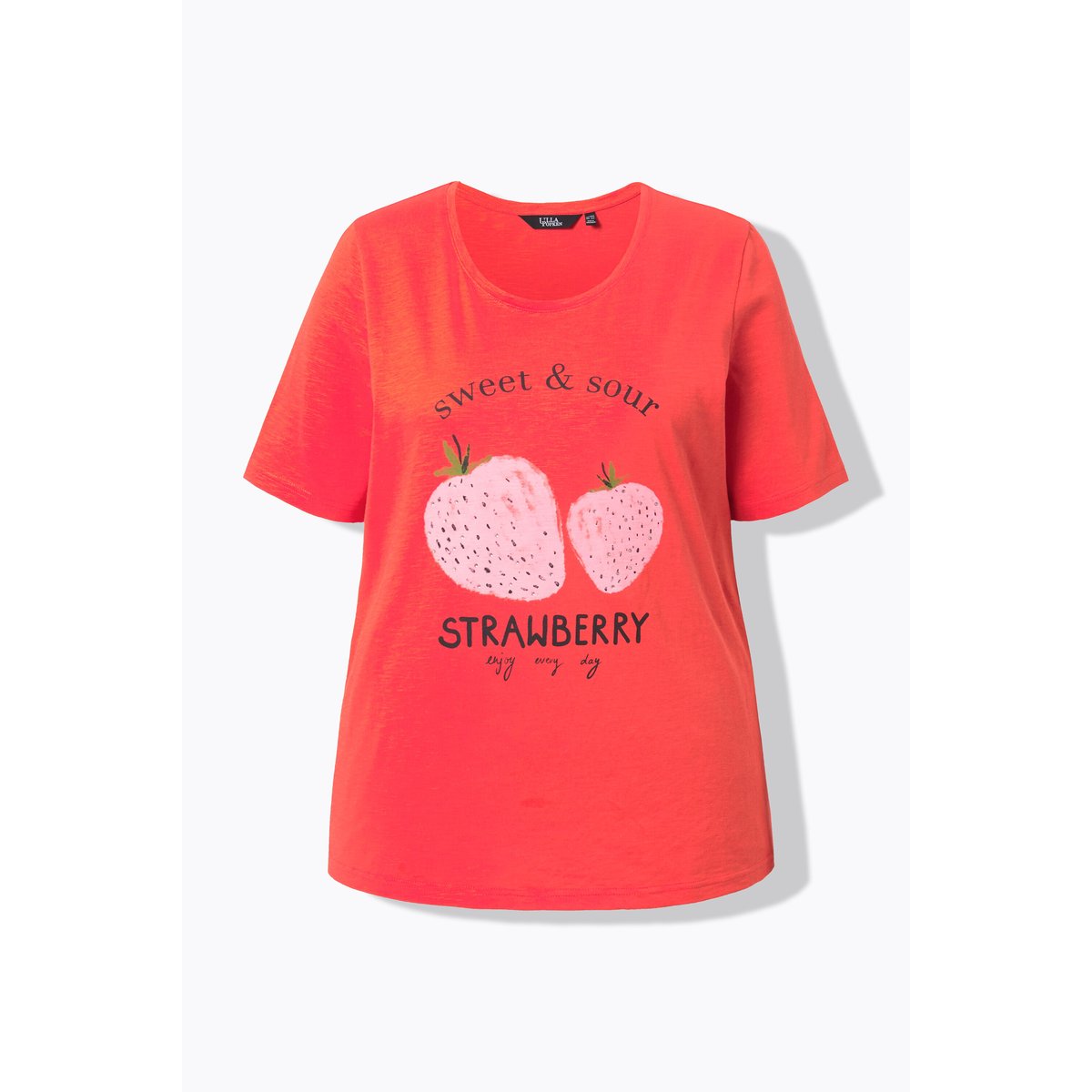 T-shirt motif fraises, coupe Classic Fit corail, ULLA POPKEN