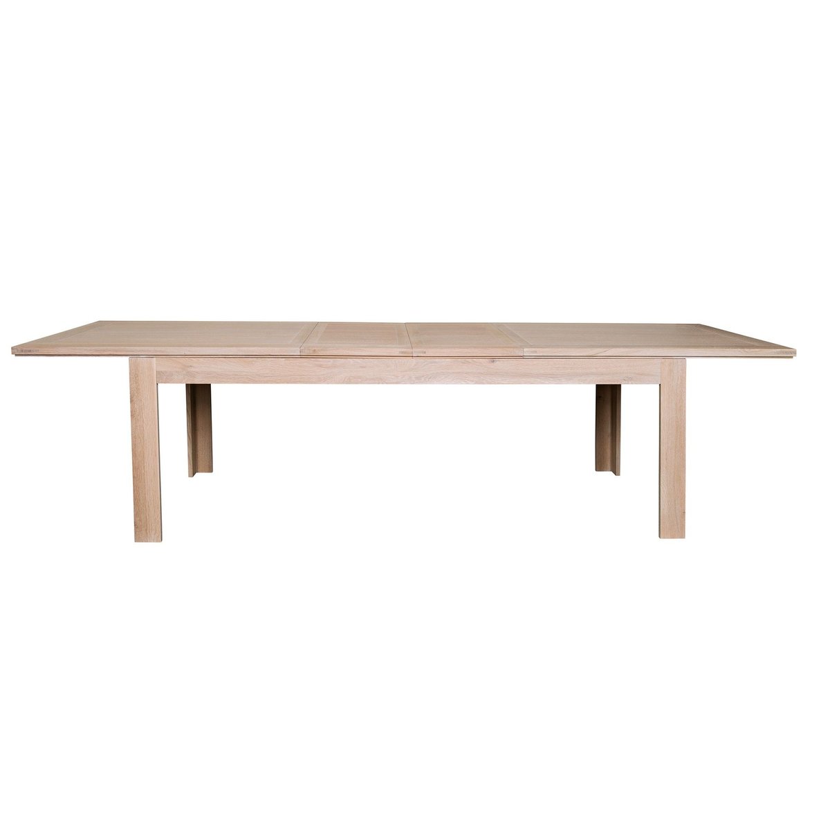Table moderne extensible bois chêne blanchi massif L200/280 - BOSTON bois clair, HELLIN, DEPUIS 1862