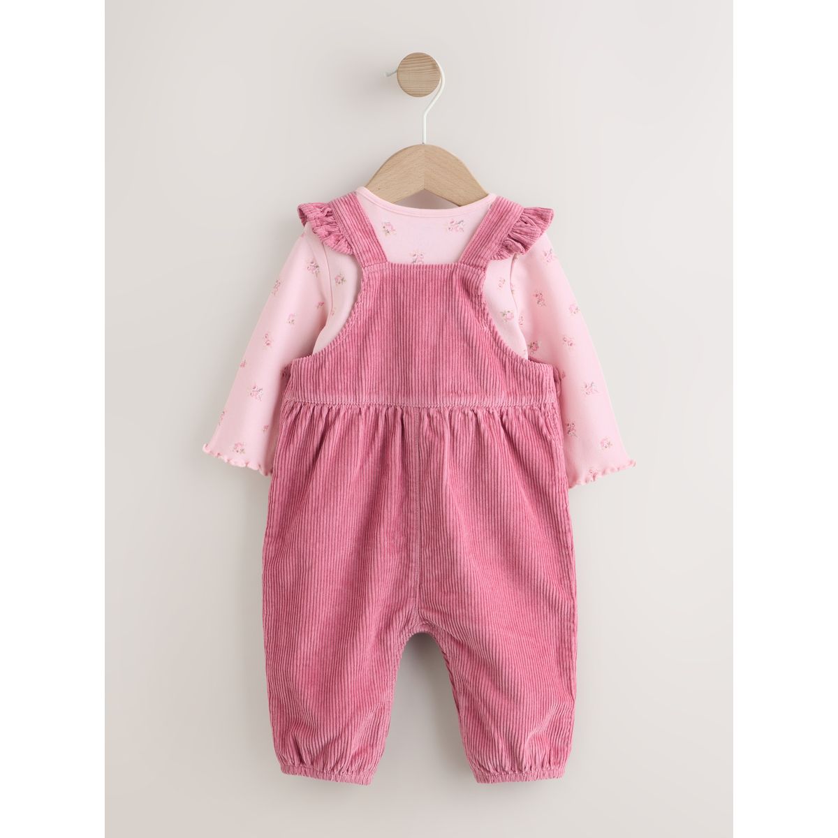 Salopette en velours et body bébé, 2 pièces rose, NEXT