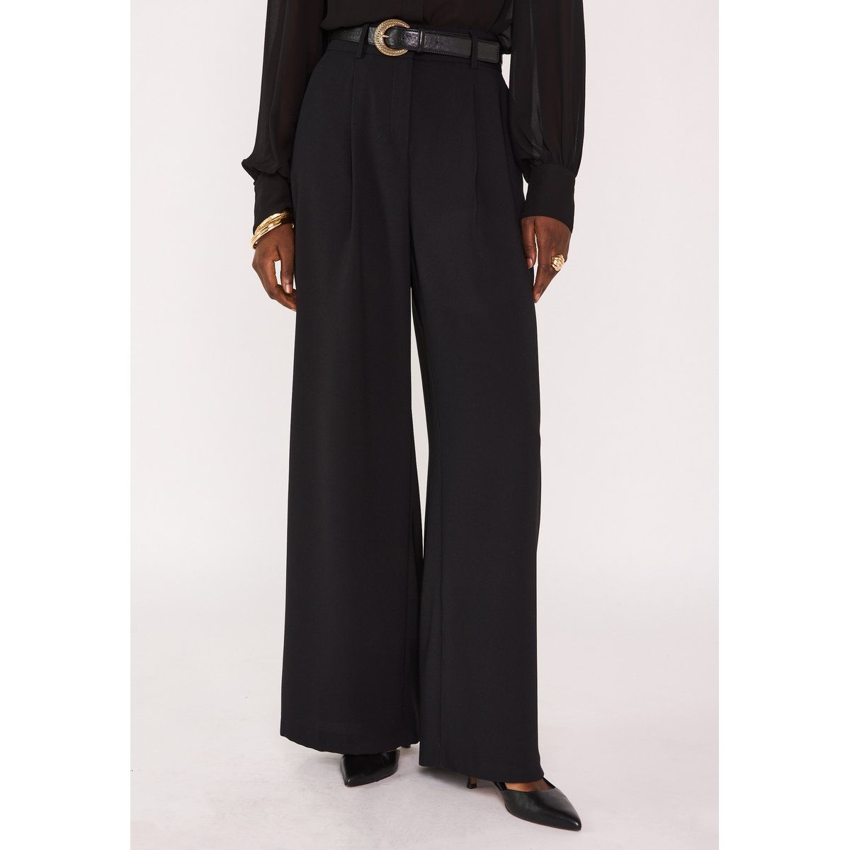 Pantalon large FLAUBERT noir, Maison 123