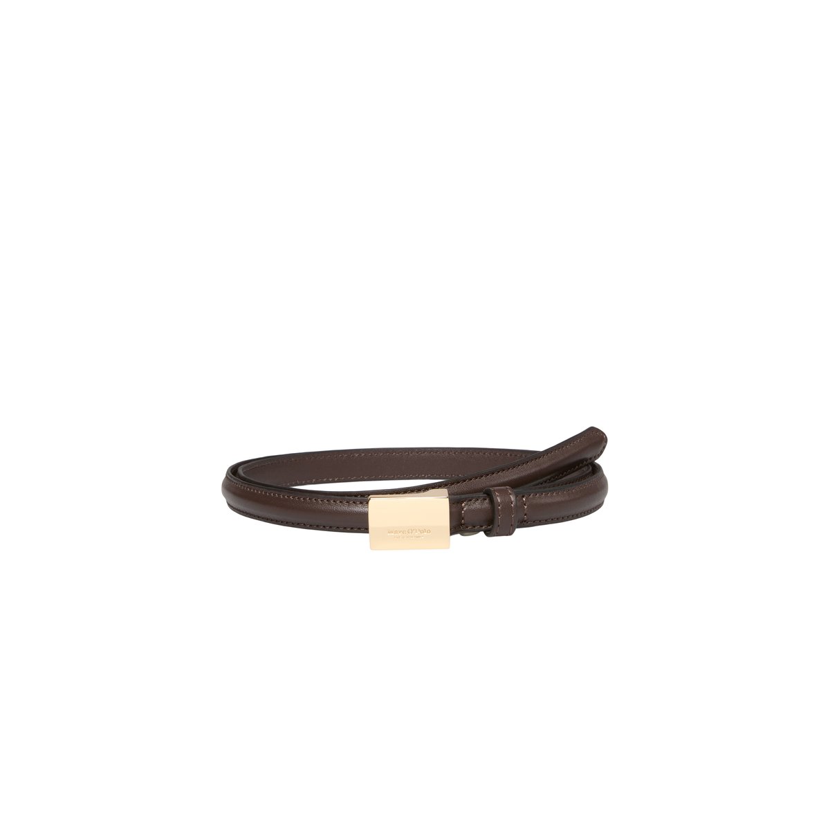 Ceinture en cuir de vache noble marron foncé, MARC O'POLO