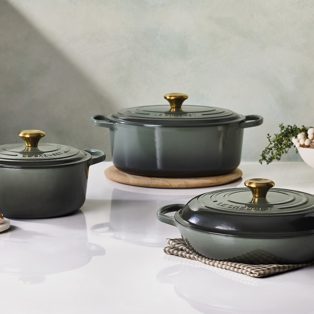 Cocotte ovale thym, LE CREUSET