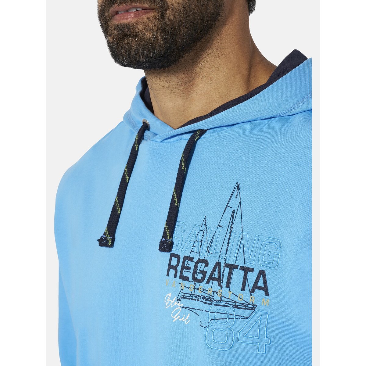 Sweatshirt GUNDBERT bleu, JAN VANDERSTORM