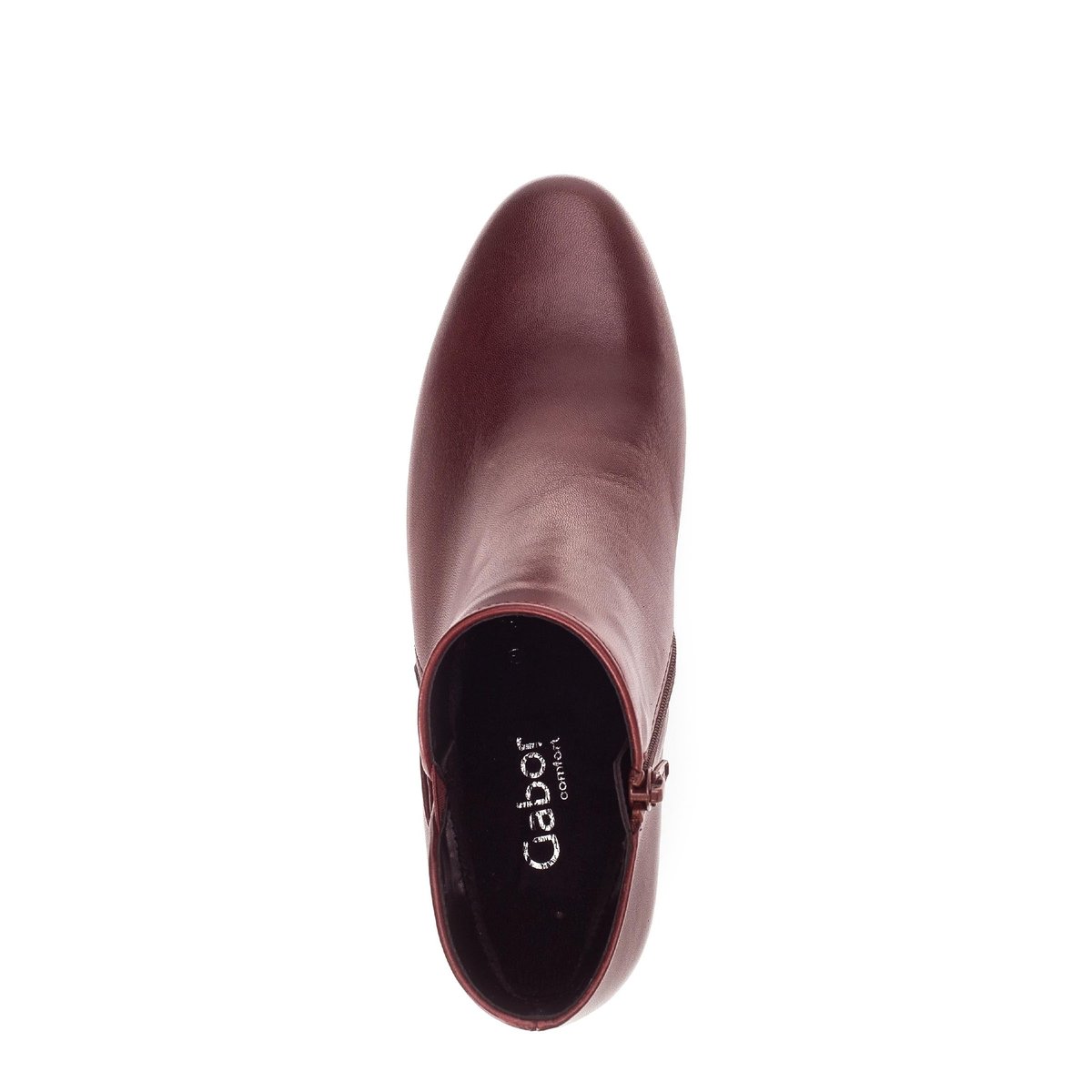 Bottines en cuir lisse à talon décroché rouge, GABOR
